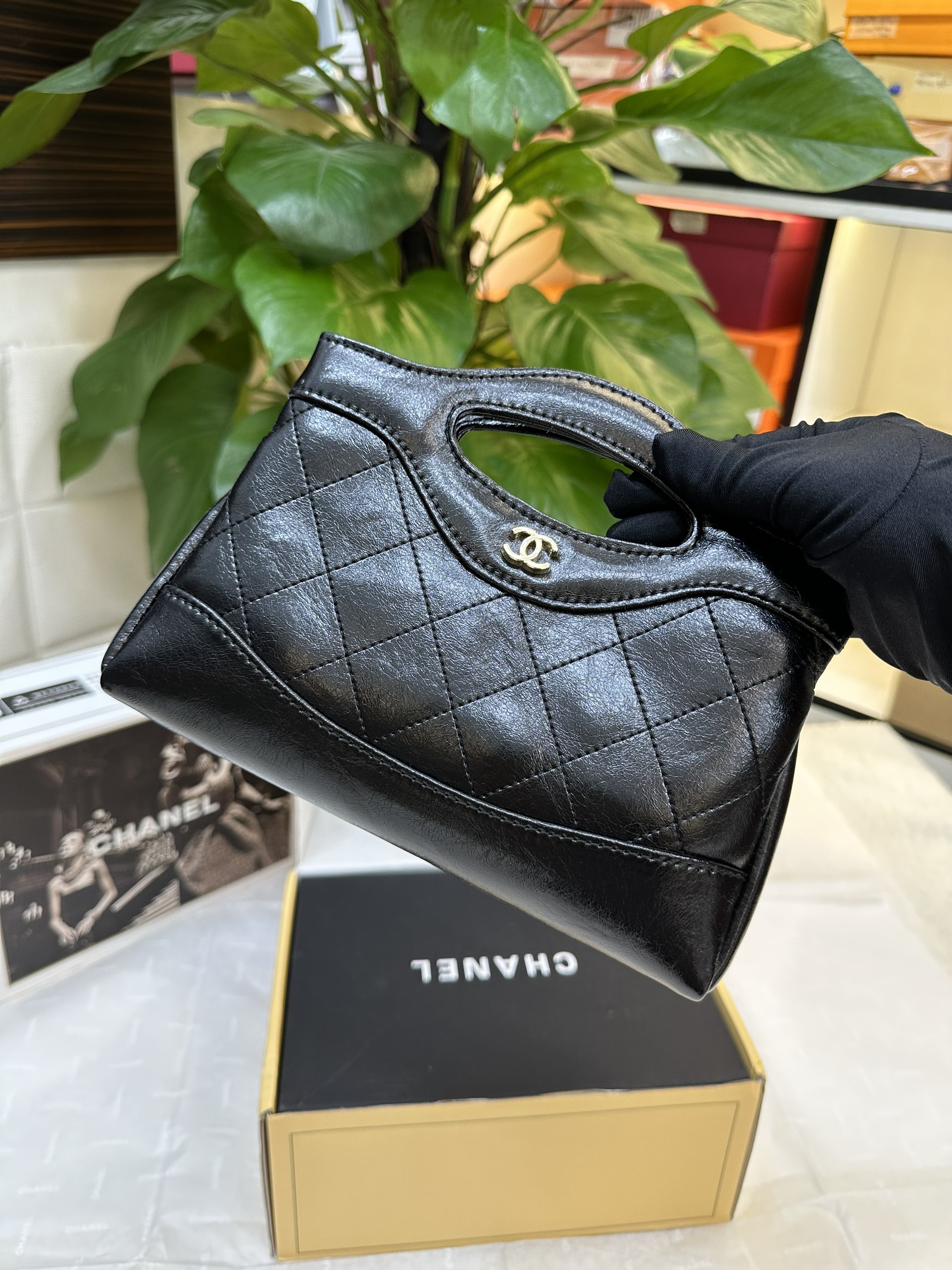 Túi Chanel 24C 31 Mini Nano Bag Super Màu Đen Size 21cm