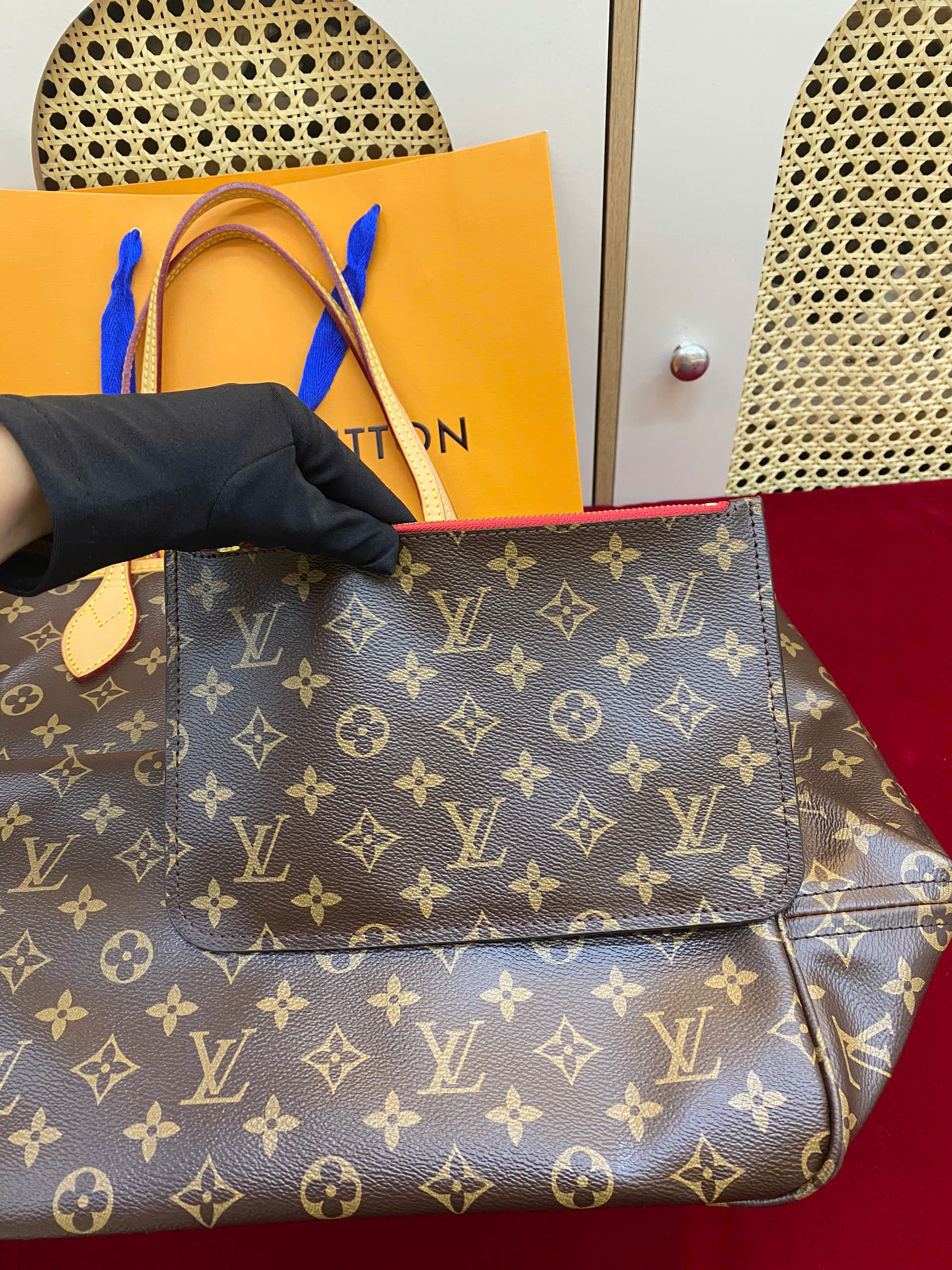 Túi LV Neverfull GM Hoa Nâu Super Size 39cm