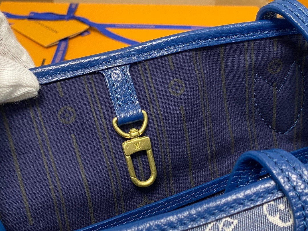 Túi Xách LV Neverfull Denim Siêu Cấp Màu Xanh Size 32cm M40995