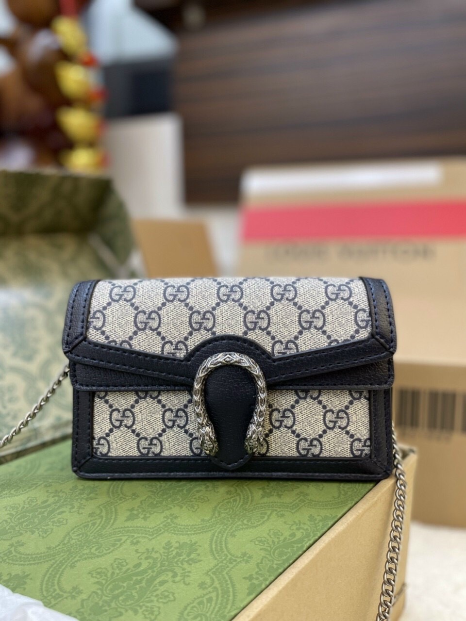 Túi Xách Gucci Super Dionysus GG Mini Size 20cm