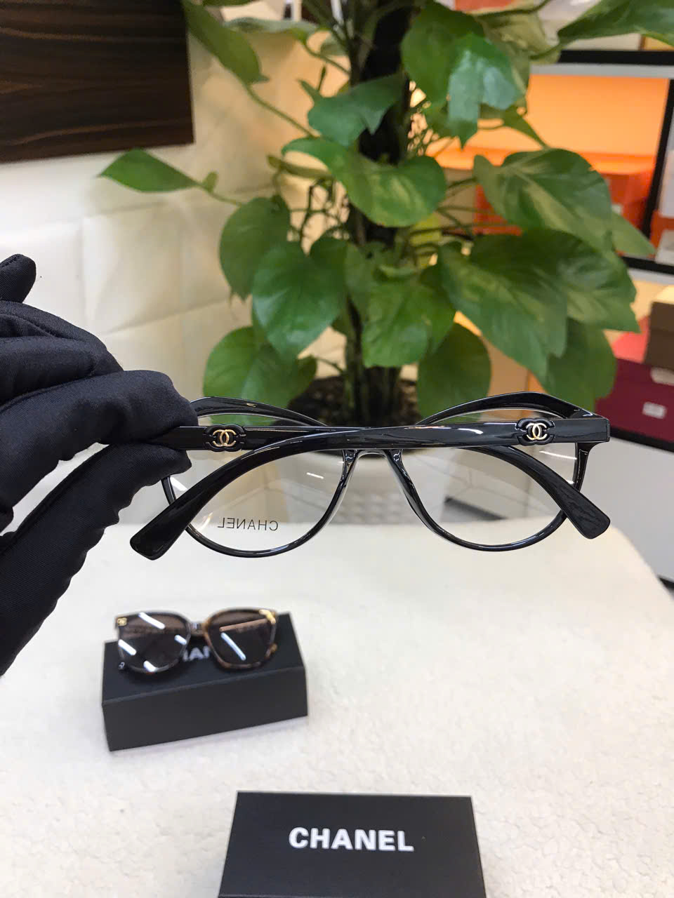 Kính Chanel Eyeglasses Siêu Cấp Màu Đen