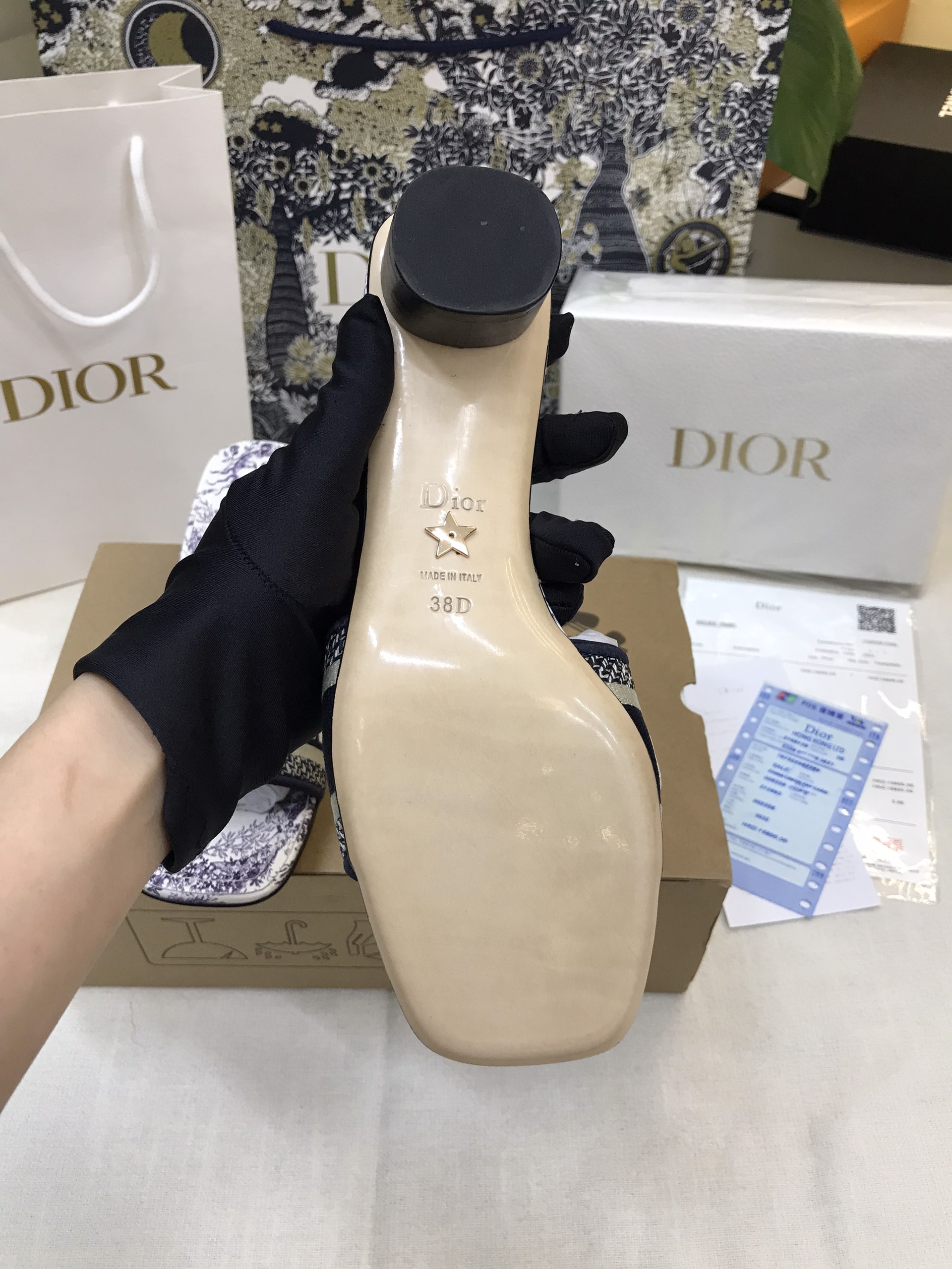 Giày Cao Gót Dior Dway Heeled Slide Siêu Cấp Size 38