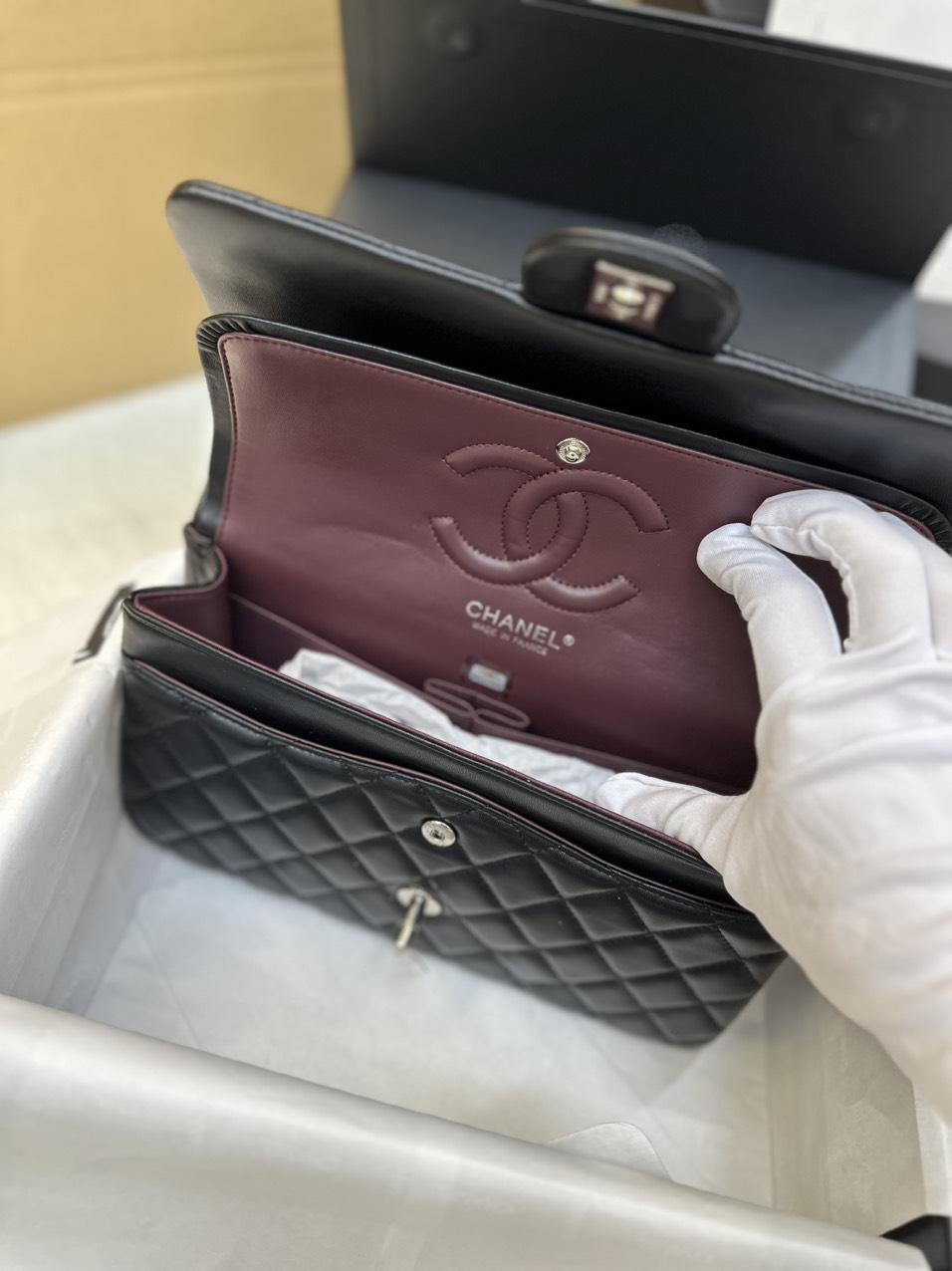 Túi Xách Chanel Classic Flap Đen Size 25cm