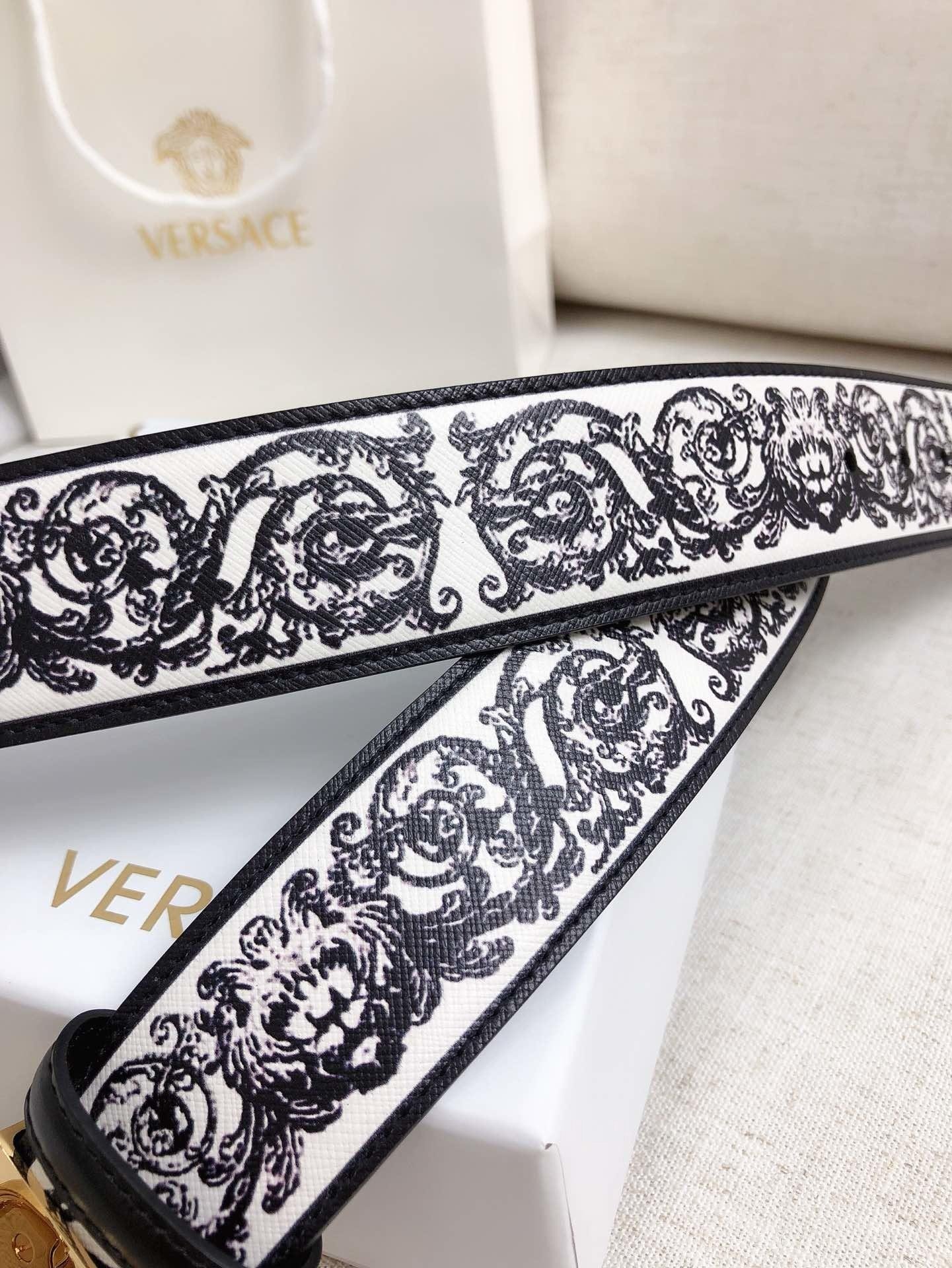 Thắt Lưng Versace Da Sơn 3D Siêu Cấp Size 3.8cm