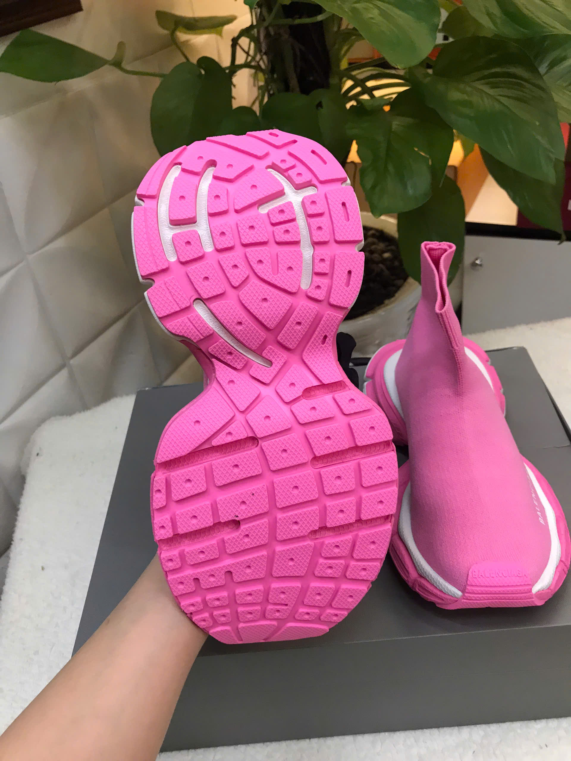 Giày Balenciaga Speed Trainer Pink Siêu Cấp Màu Hồng Size 37