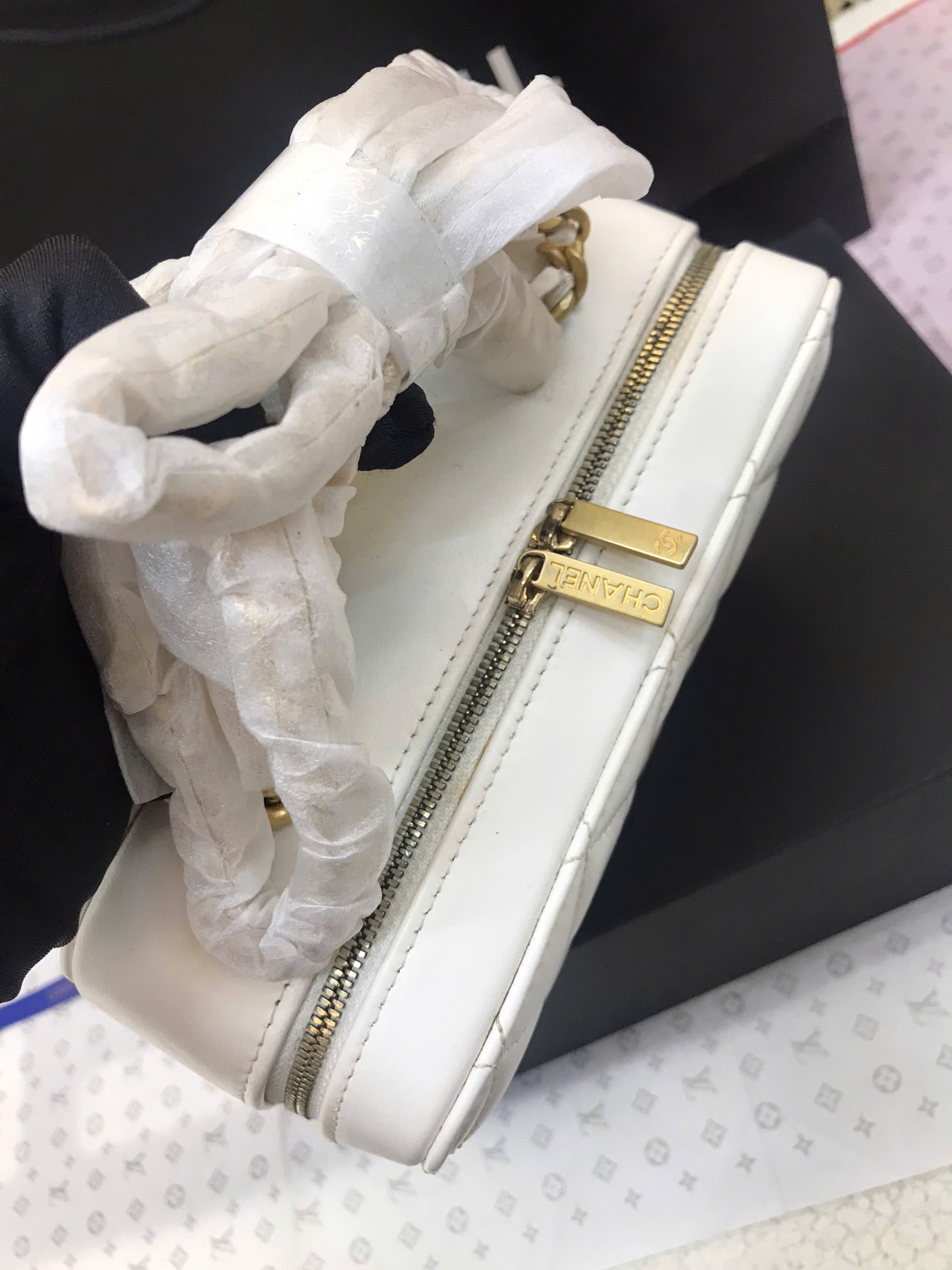 Túi Chanel Vanity White Bag Siêu Cấp Màu Trắng Size 20cm