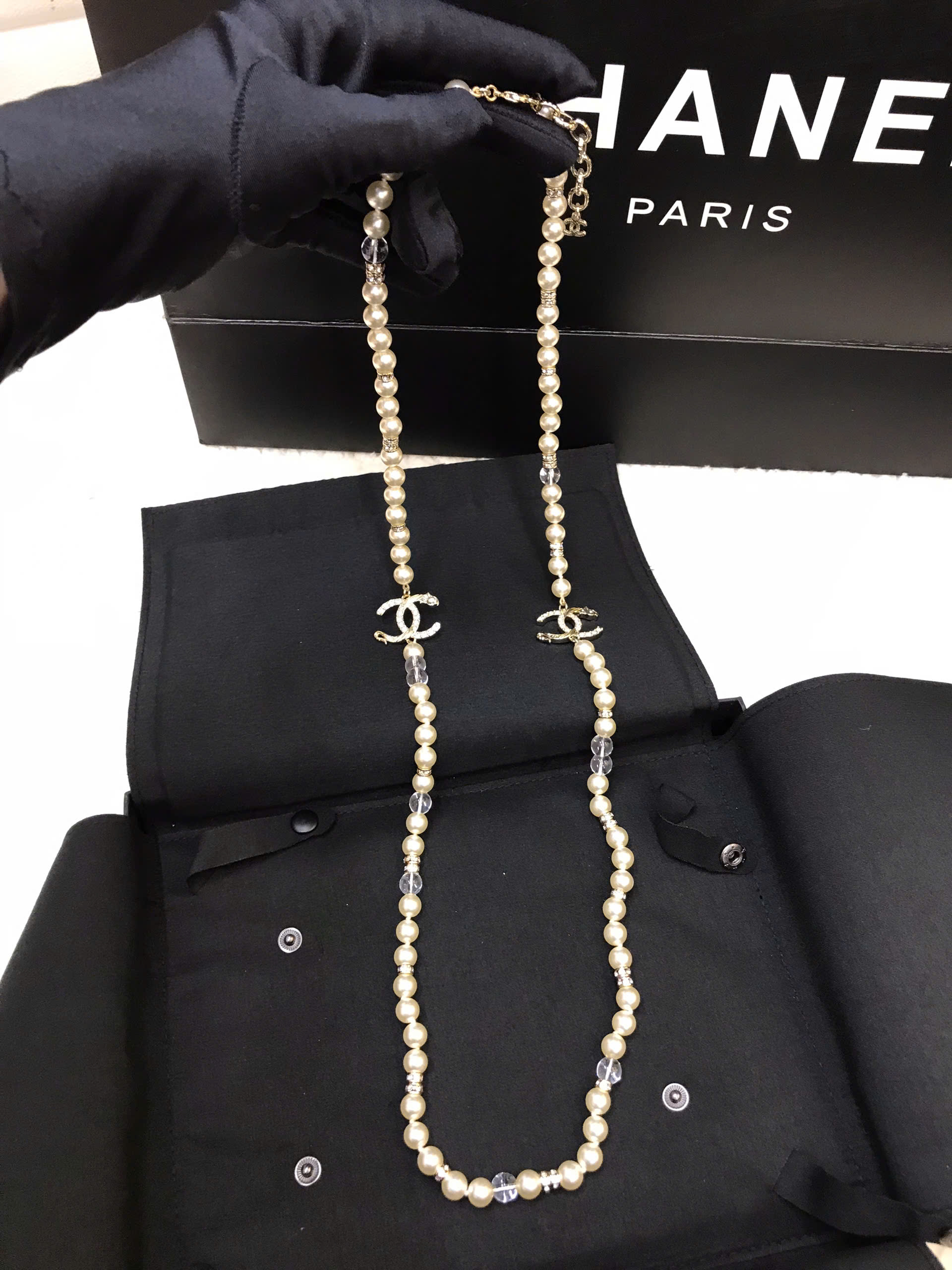 Dây Chuyền Chanel Pearl Necklace Siêu Cấp Màu Trắng