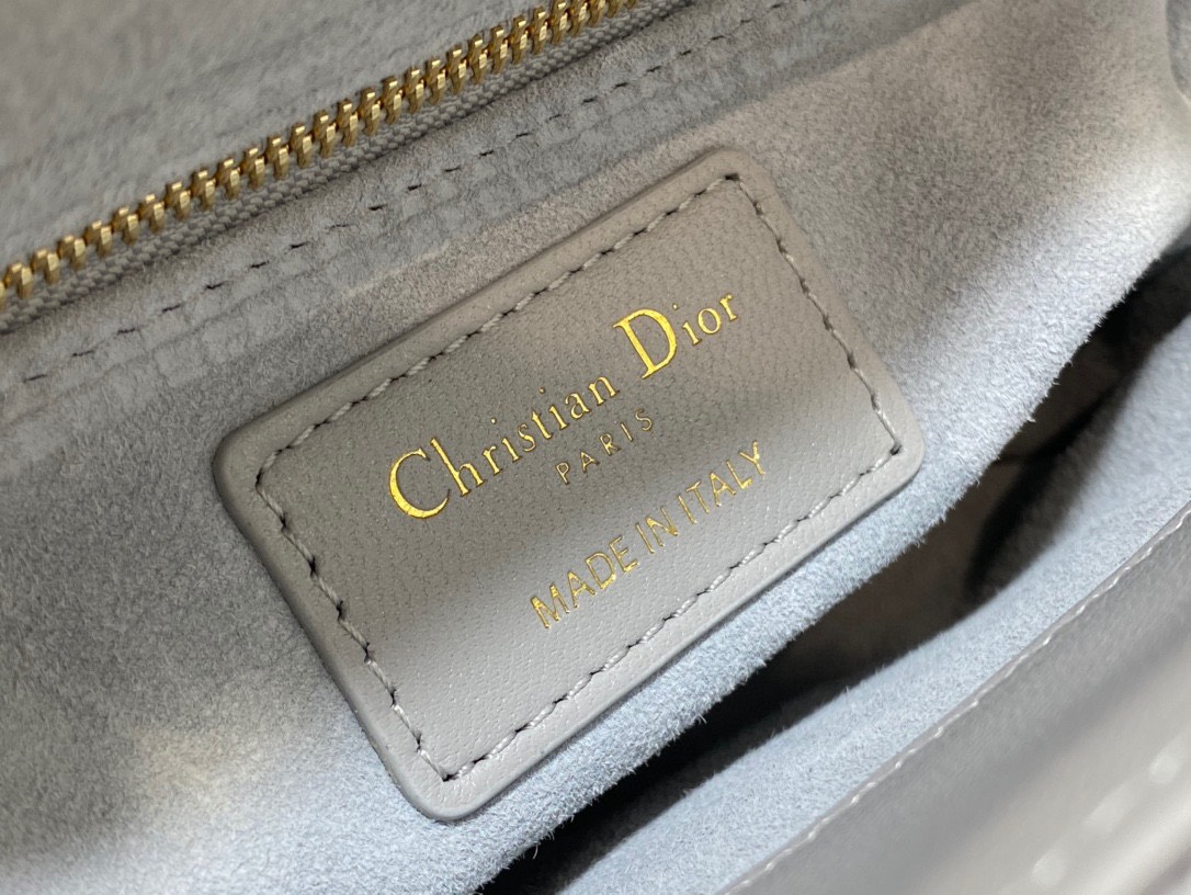 Túi Xách Dior Lady Diana Siêu Cấp Xám Size 17cm M6603