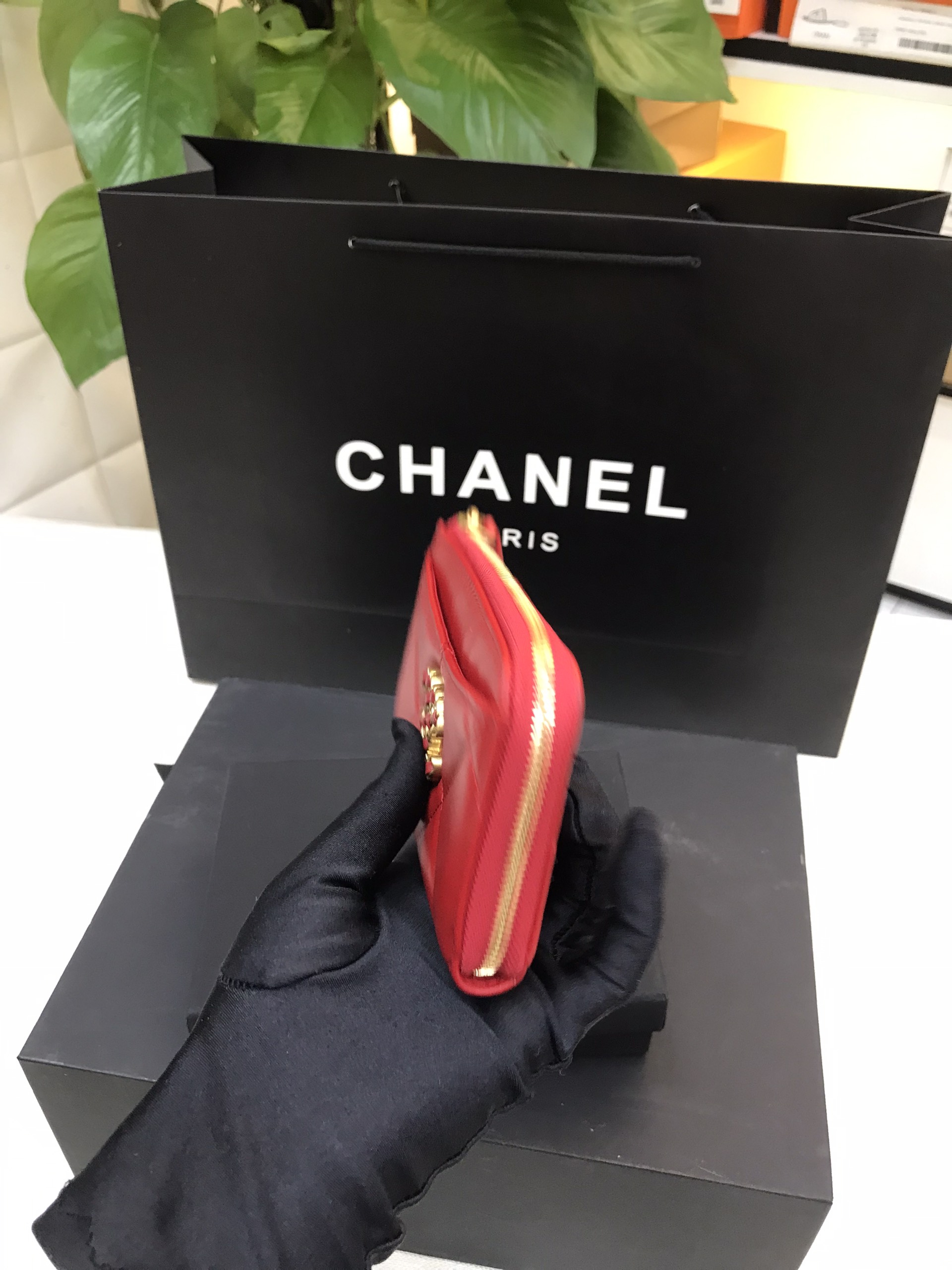 Ví Chanel Siêu Cấp Màu Đỏ Size 13.5cm