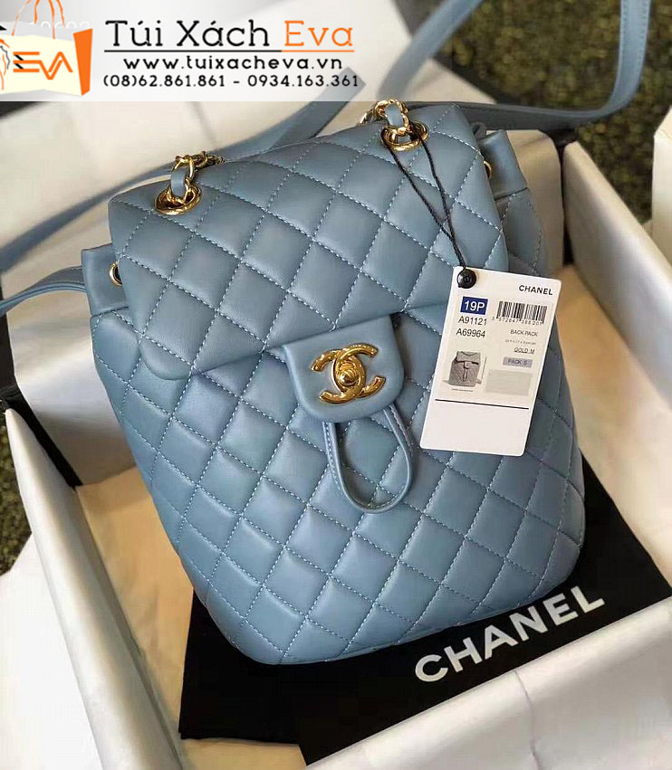 Balo Chanel Backpack Bag Siêu Cấp Màu Xanh Đẹp.