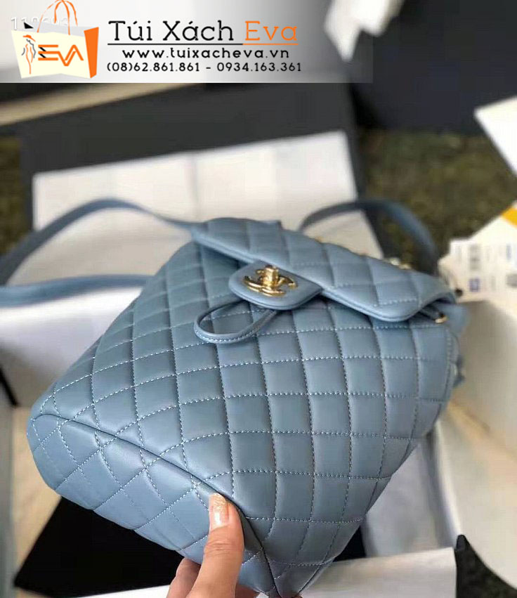 Balo Chanel Backpack Bag Siêu Cấp Màu Xanh Đẹp.