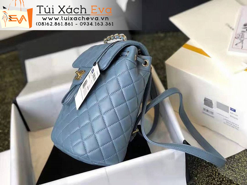 Balo Chanel Backpack Bag Siêu Cấp Màu Xanh Đẹp.