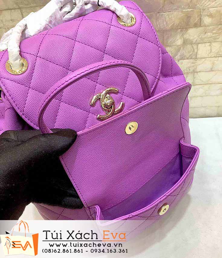 Balo Chanel Bag Siêu Cấp Màu Tím Đẹp M1371.