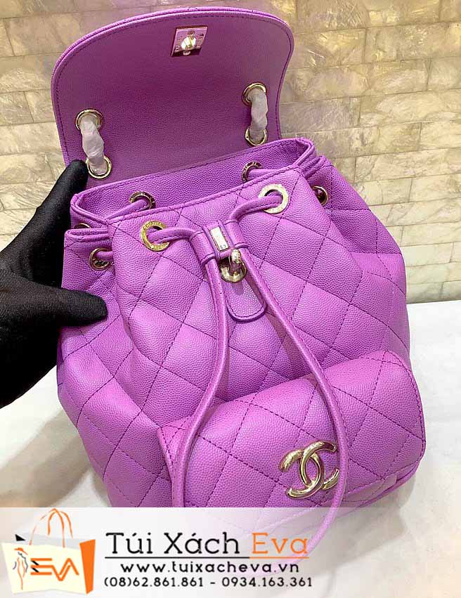 Balo Chanel Bag Siêu Cấp Màu Tím Đẹp M1371.