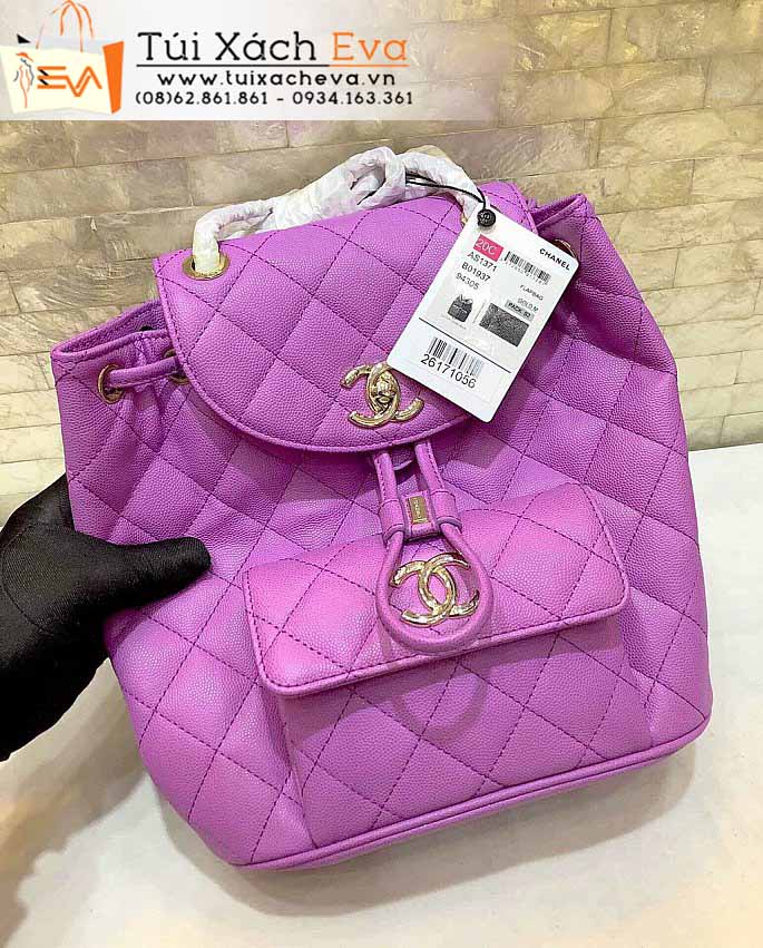 Balo Chanel Bag Siêu Cấp Màu Tím Đẹp M1371.