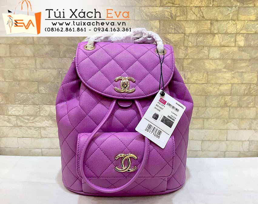 Balo Chanel Bag Siêu Cấp Màu Tím Đẹp M1371.