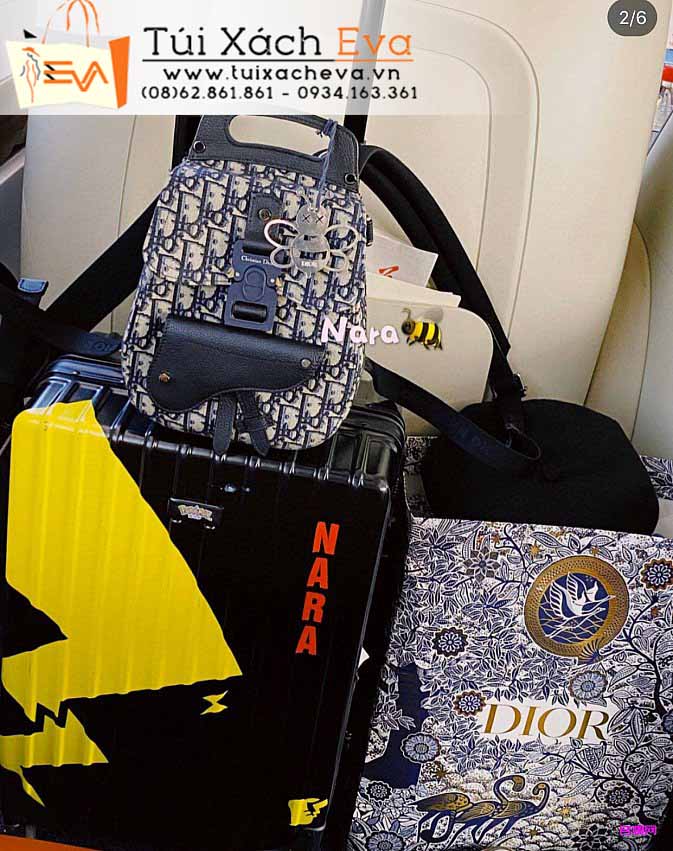 Balo Dior Oblique Bag Siêu Cấp Màu Xanh Đẹp.