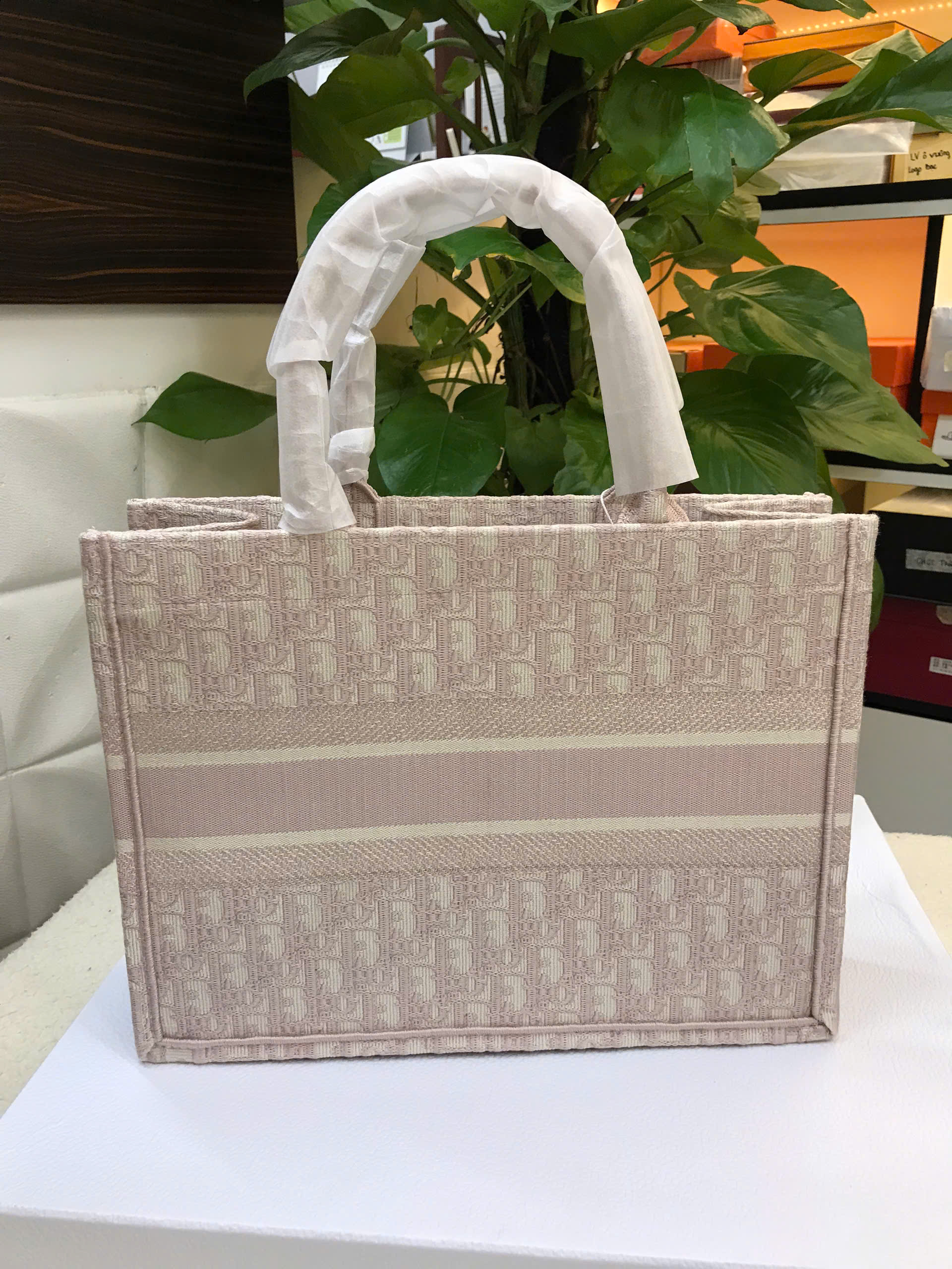 Túi Medium Dior Book Tote Pink Dior Oblique Jacquard Siêu Cấp Size 36cm