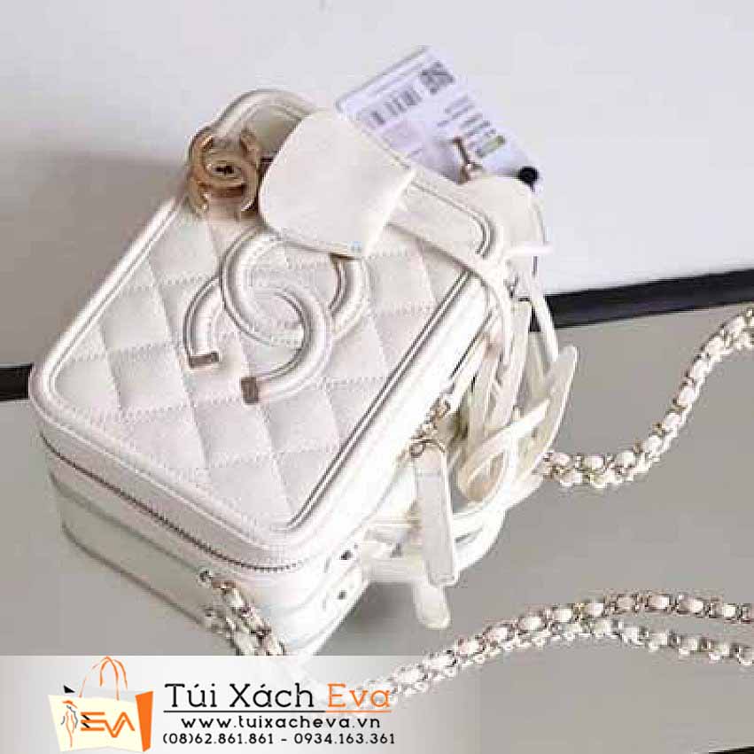 Túi Xách Chanel Vanity Bag Siêu Cấp Màu Trắng Đẹp.