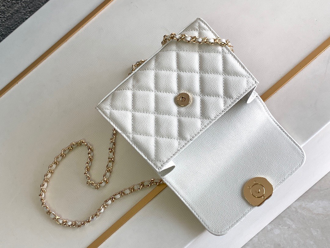 Túi Xách Chanel 23P Kelly Siêu Cấp Màu Trắng AP3237