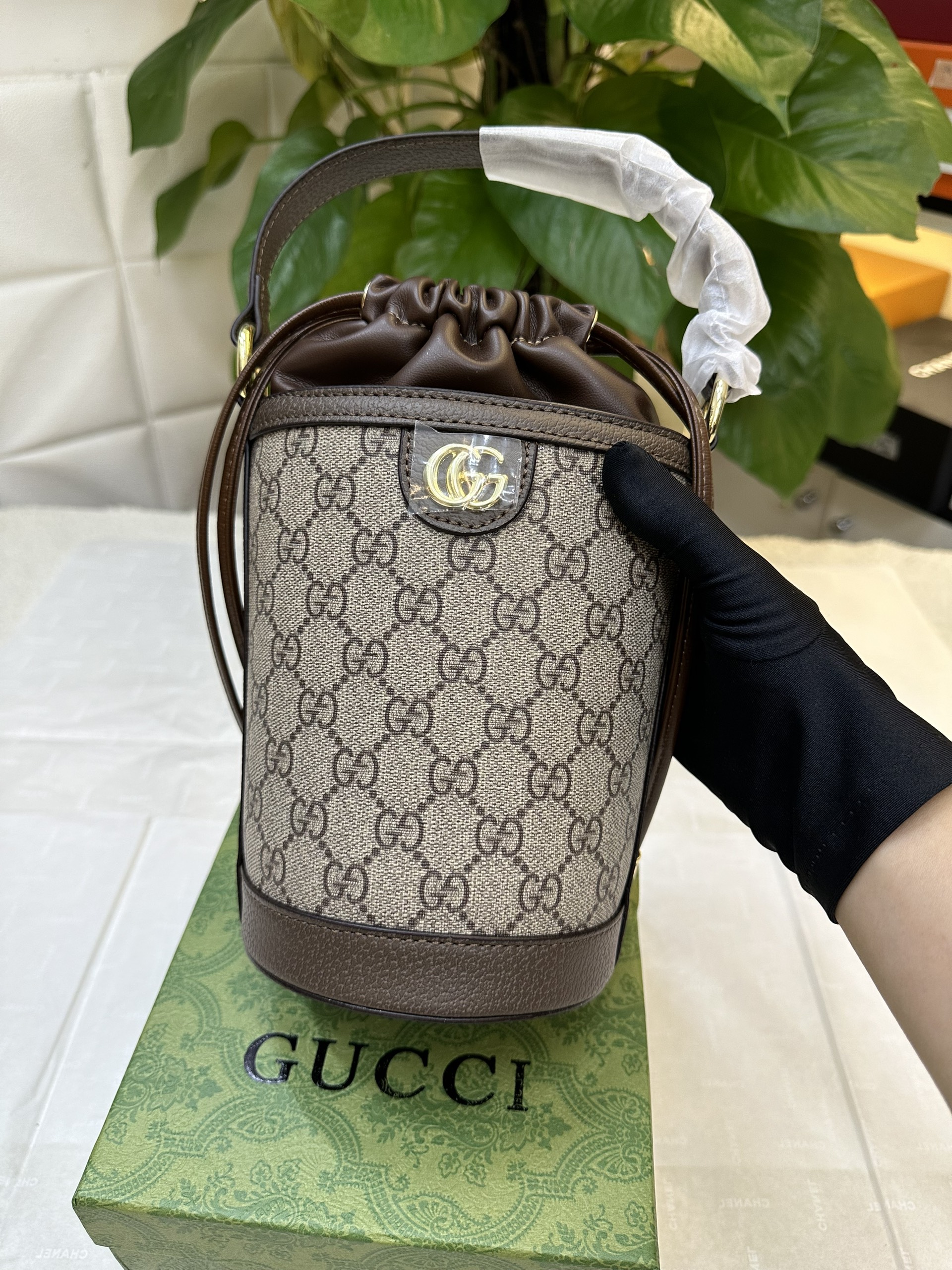 Túi Gucci Ophidia Mini Bucket Bag  Super Màu Nâu Size 20cm