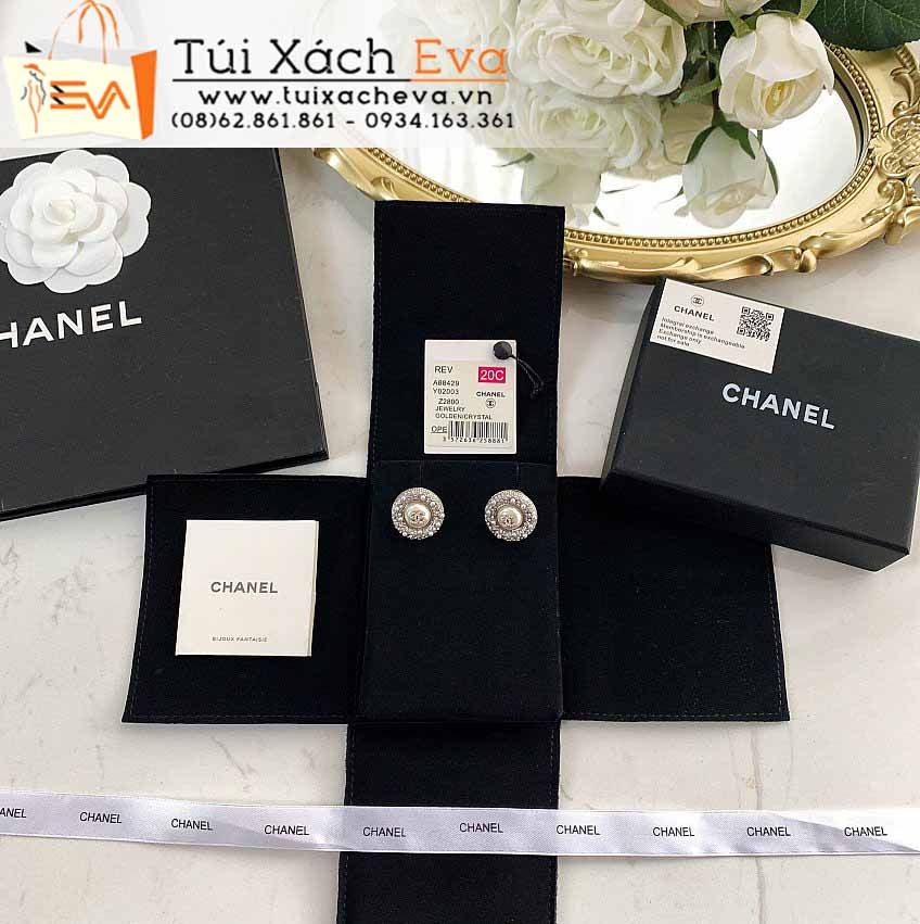 Bông Tai Chanel Siêu Cấp Màu Trắng Đẹp.