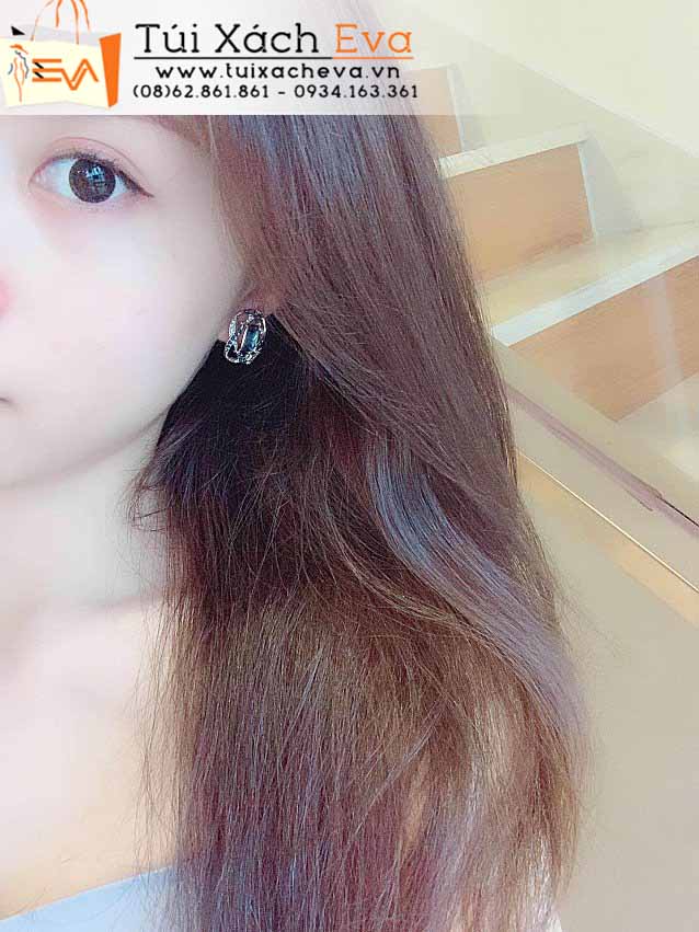 Bông Tai Chanel Siêu Cấp Màu Xanh Ngọc Đẹp.