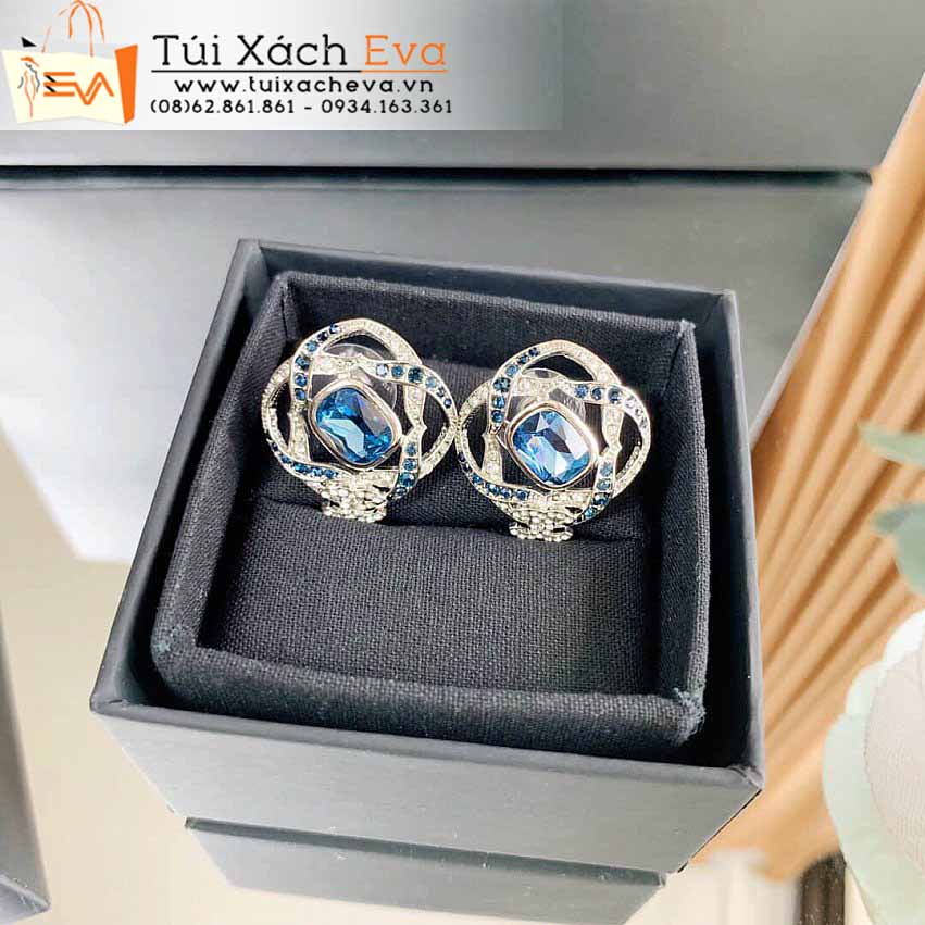 Bông Tai Chanel Siêu Cấp Màu Xanh Ngọc Đẹp.