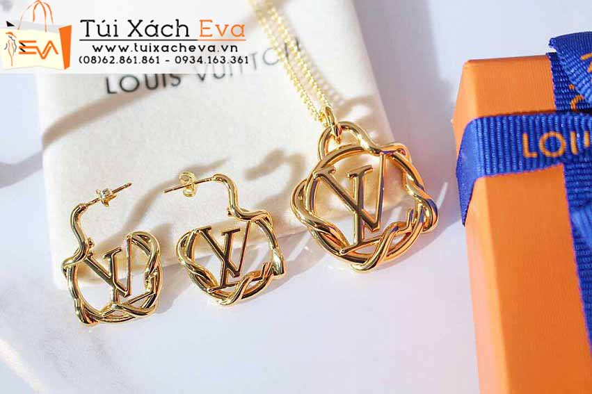Bông Tai LV Siêu Cấp Màu Vàng Đẹp.