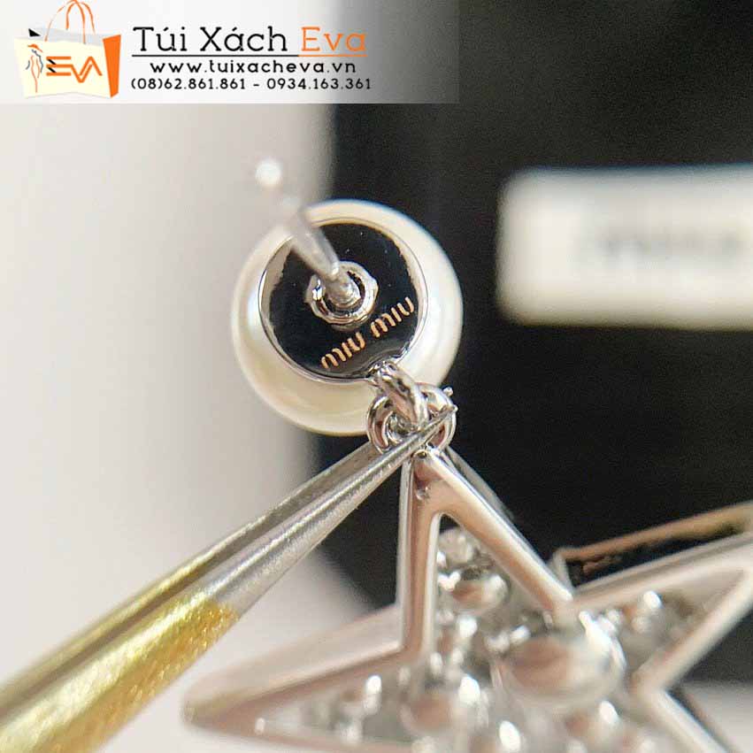 Bông Tai Miumiu Siêu Cấp Màu Trắng Đẹp.