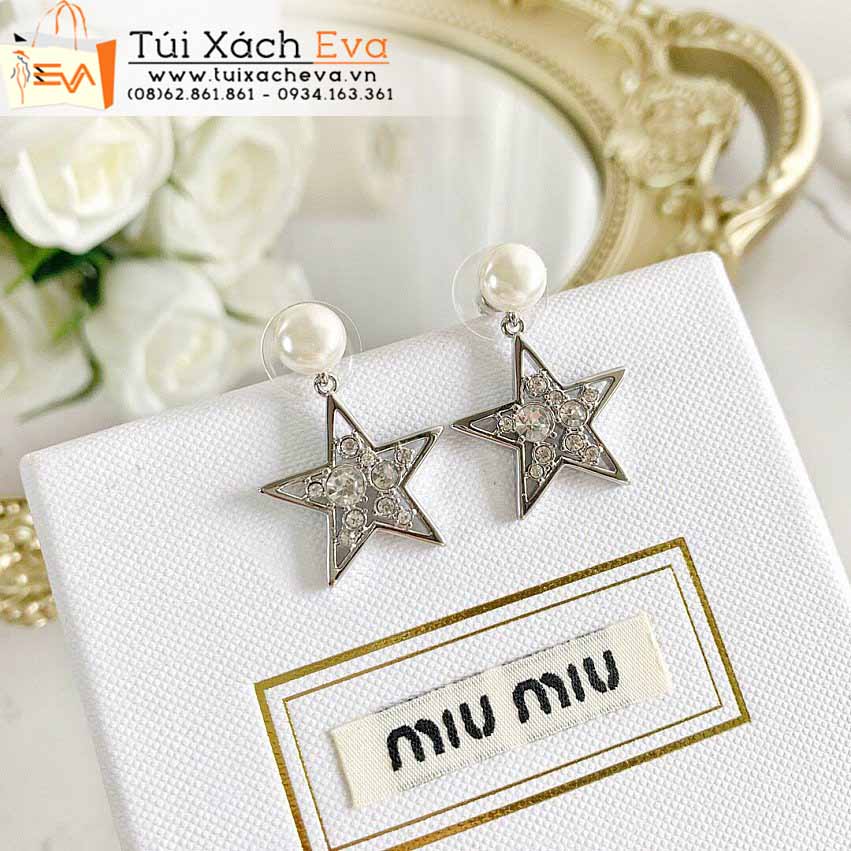 Bông Tai Miumiu Siêu Cấp Màu Trắng Đẹp.