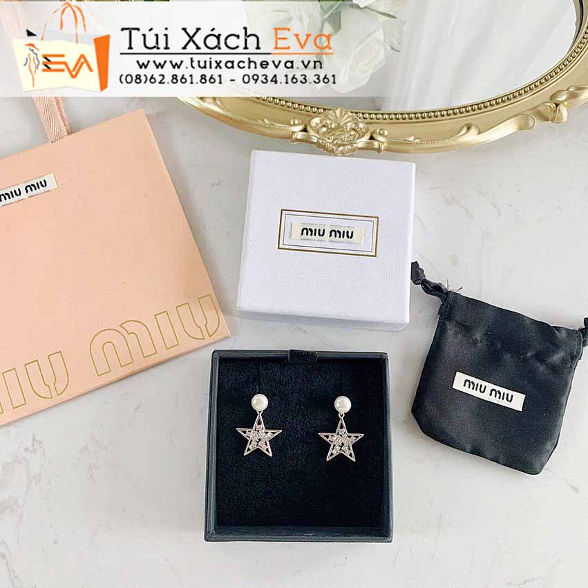 Bông Tai Miumiu Siêu Cấp Màu Trắng Đẹp.