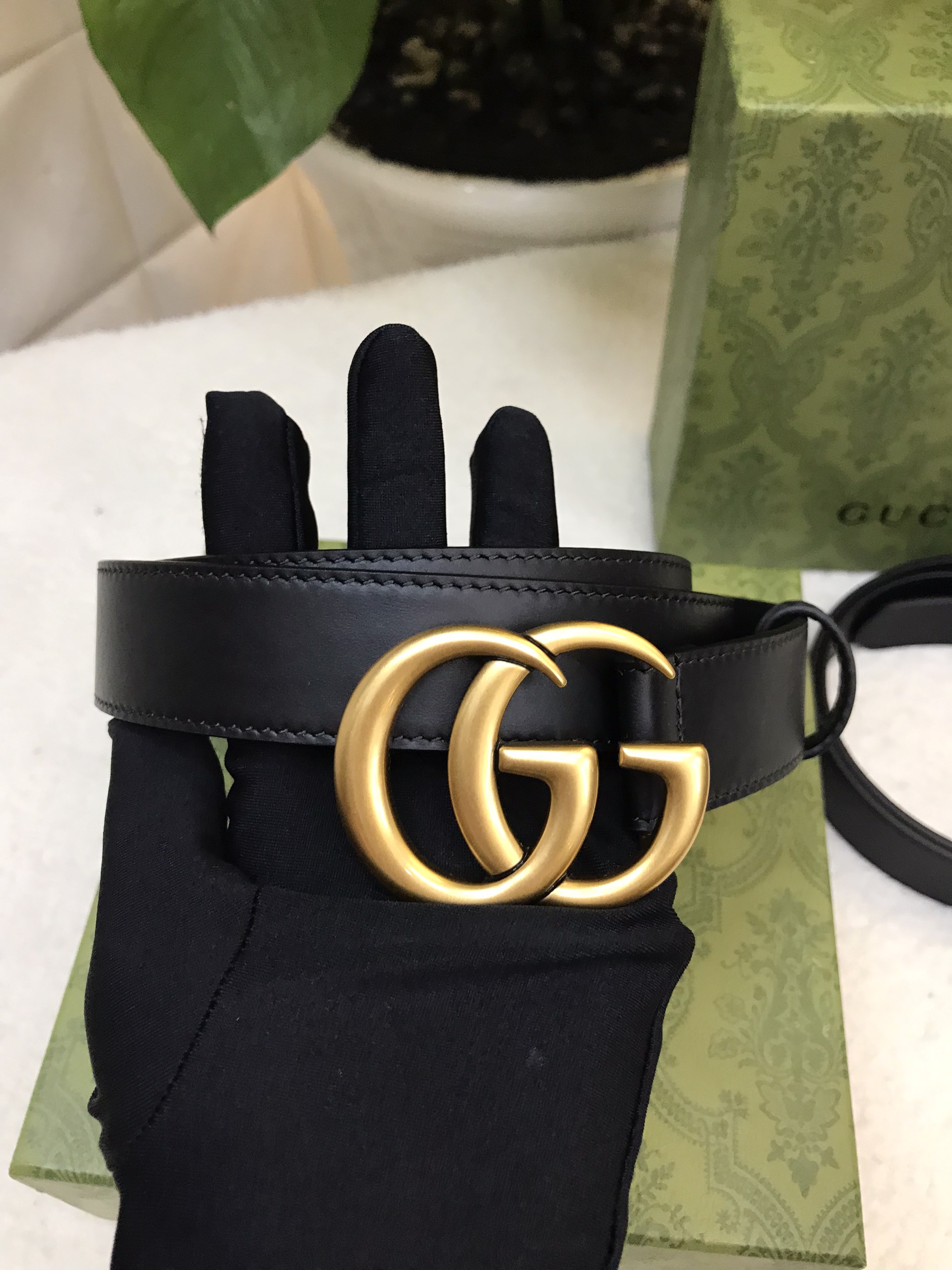 Thắt Lưng Gucci Double G Buckle Leather Belt 4cm Siêu Cấp