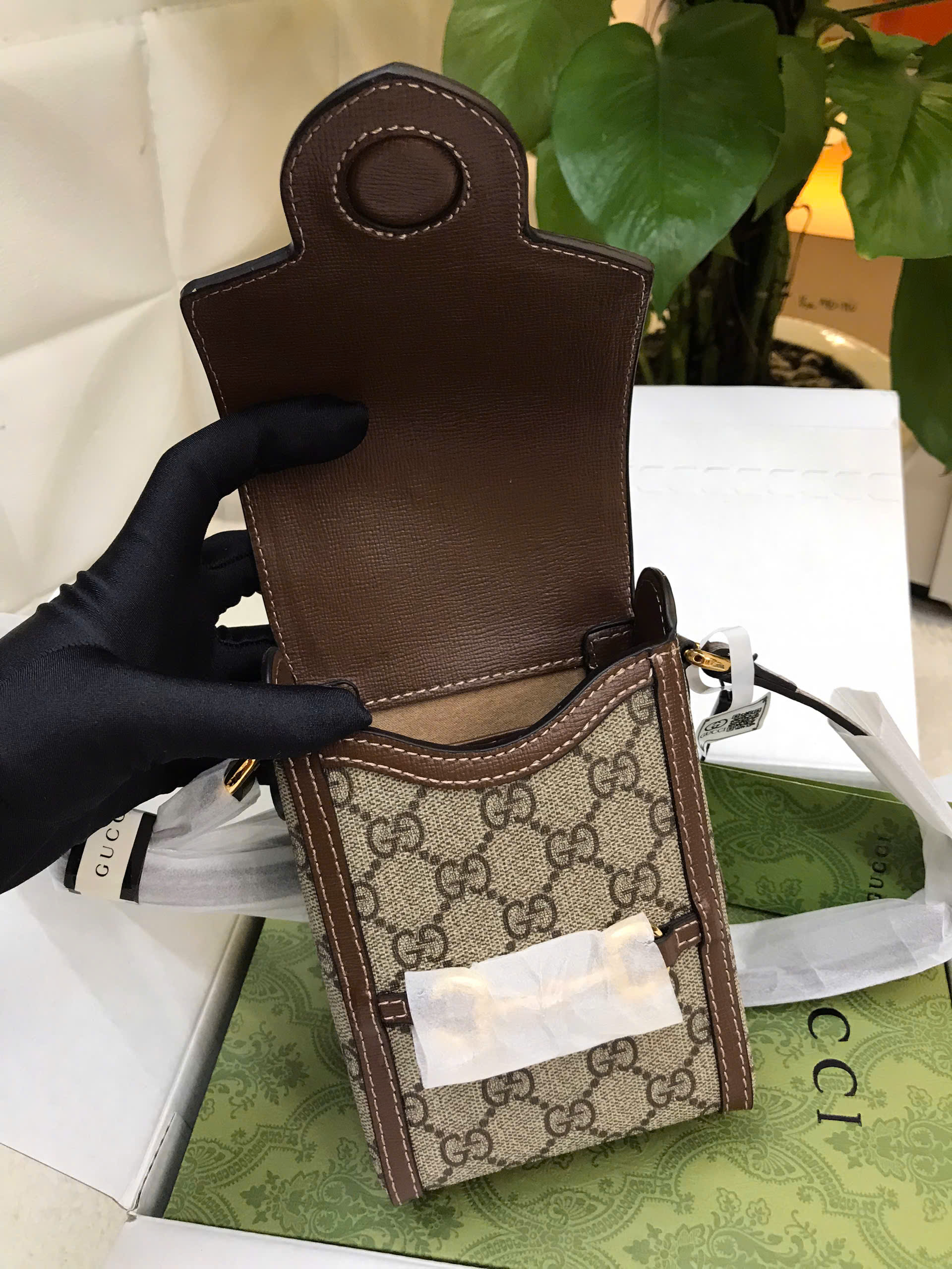 Túi Gucci Horsebit 1955 Mini Bag Super Màu Nâu Size 17cm