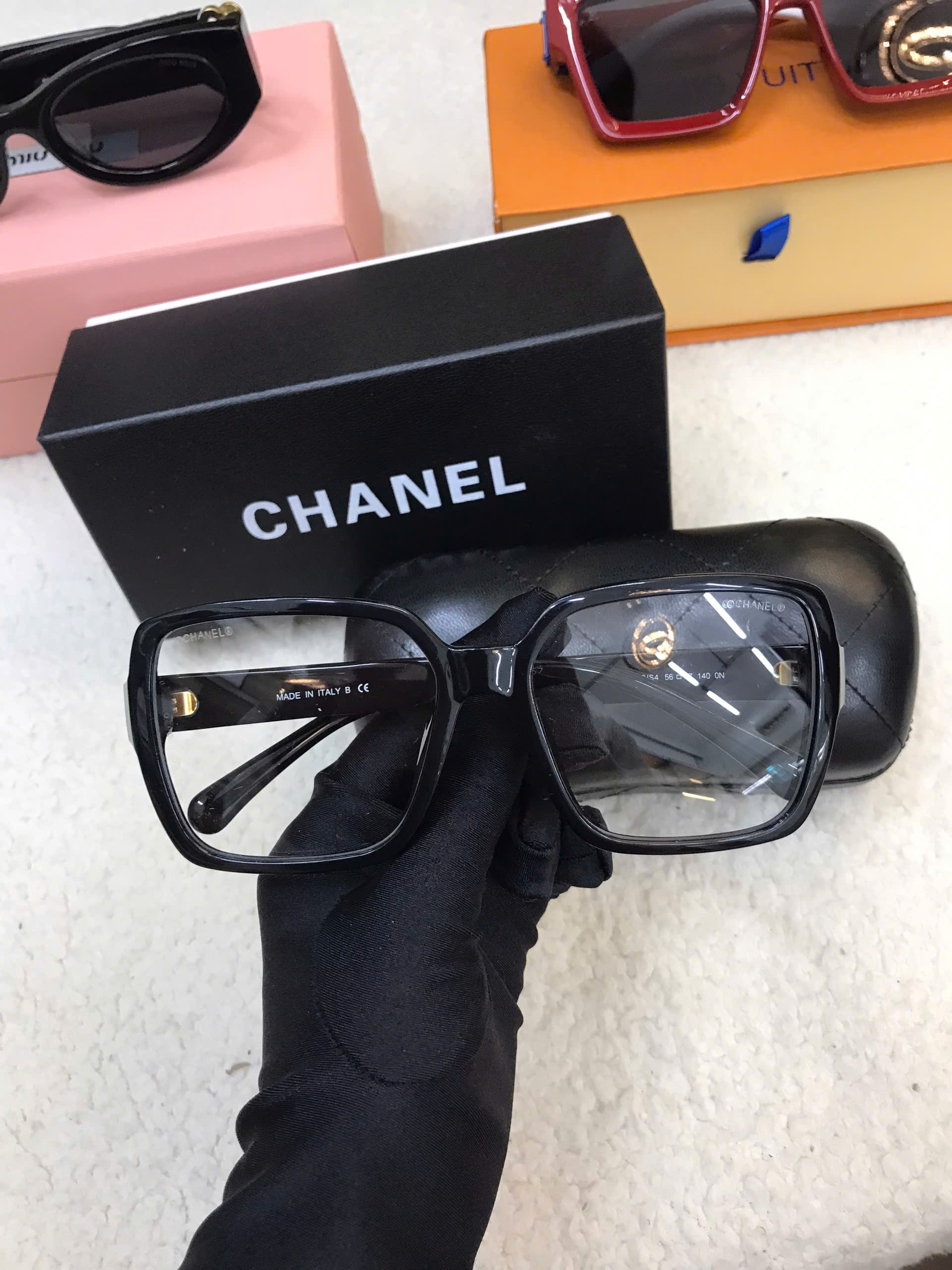 Kính Chanel Square Eyeglasses Siêu Cấp Màu Đen