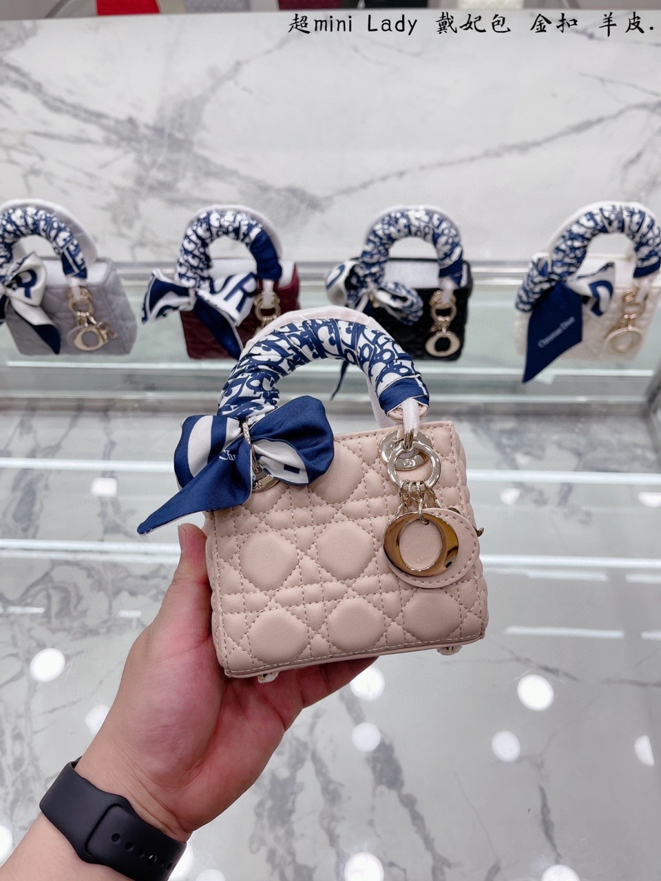 Tổng Hợp Túi Xách Dior Lady Super Micro Bag Da Lì Size 12 x 10.2 x 5 cm