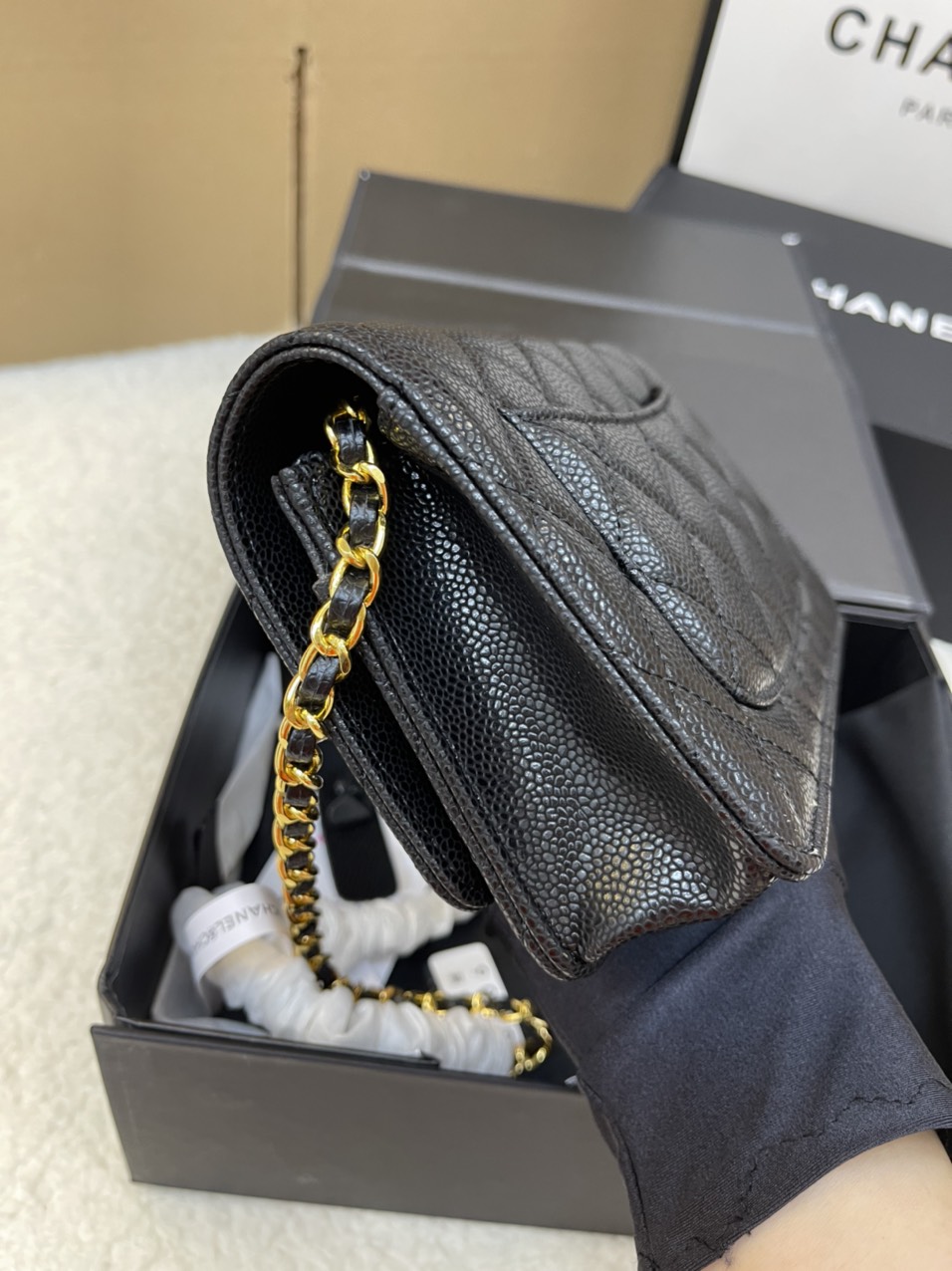 Túi Chanel Woc Super Màu Đen 19 cm