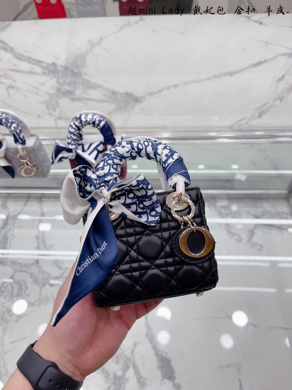Tổng Hợp Túi Xách Dior Lady Super Micro Bag Da Lì Size 12 x 10.2 x 5 cm