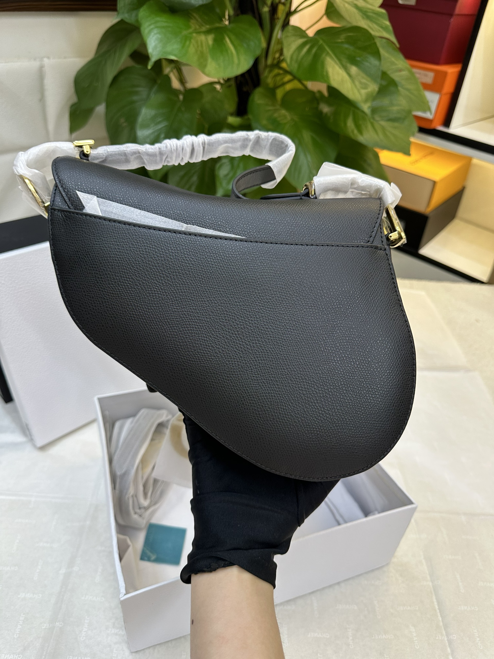 Túi Dior Saddle Bag With Strap Black Vip Size 25cm