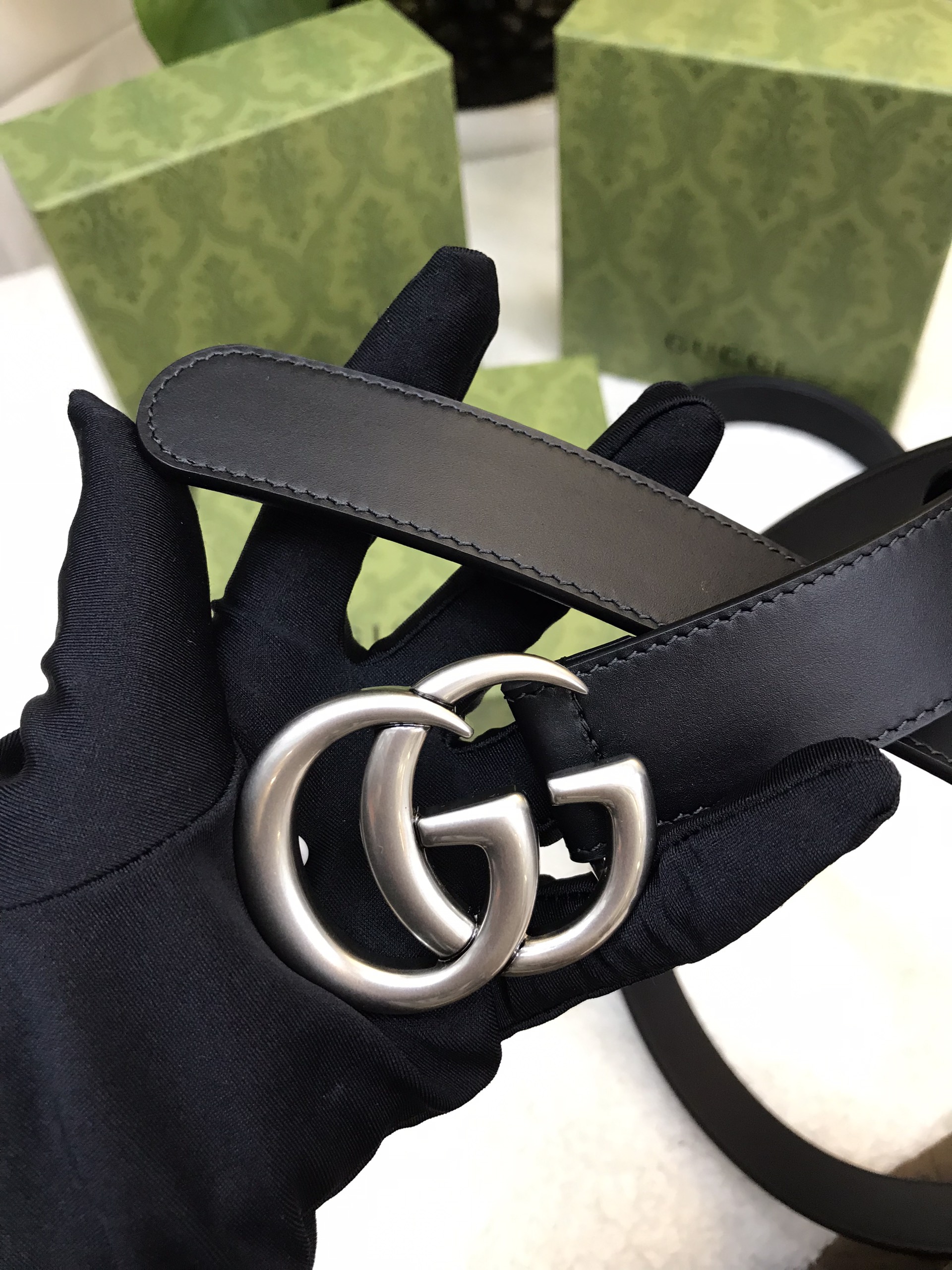 Thắt Lưng Gucci GG Marmont Black 400593 Belt Siêu Cấp
