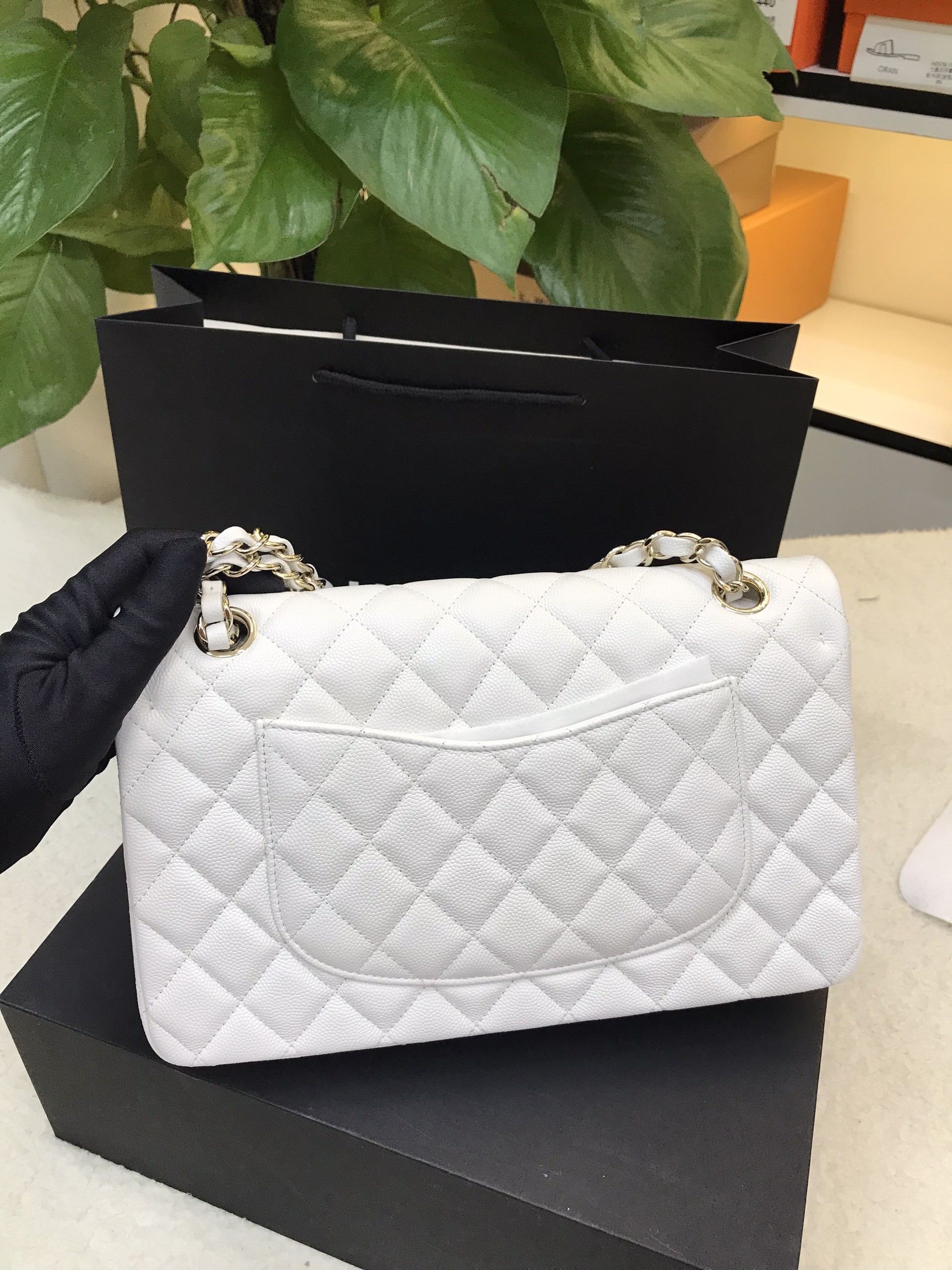 Túi Chanel Classic Vip Màu Trắng Size 25cm