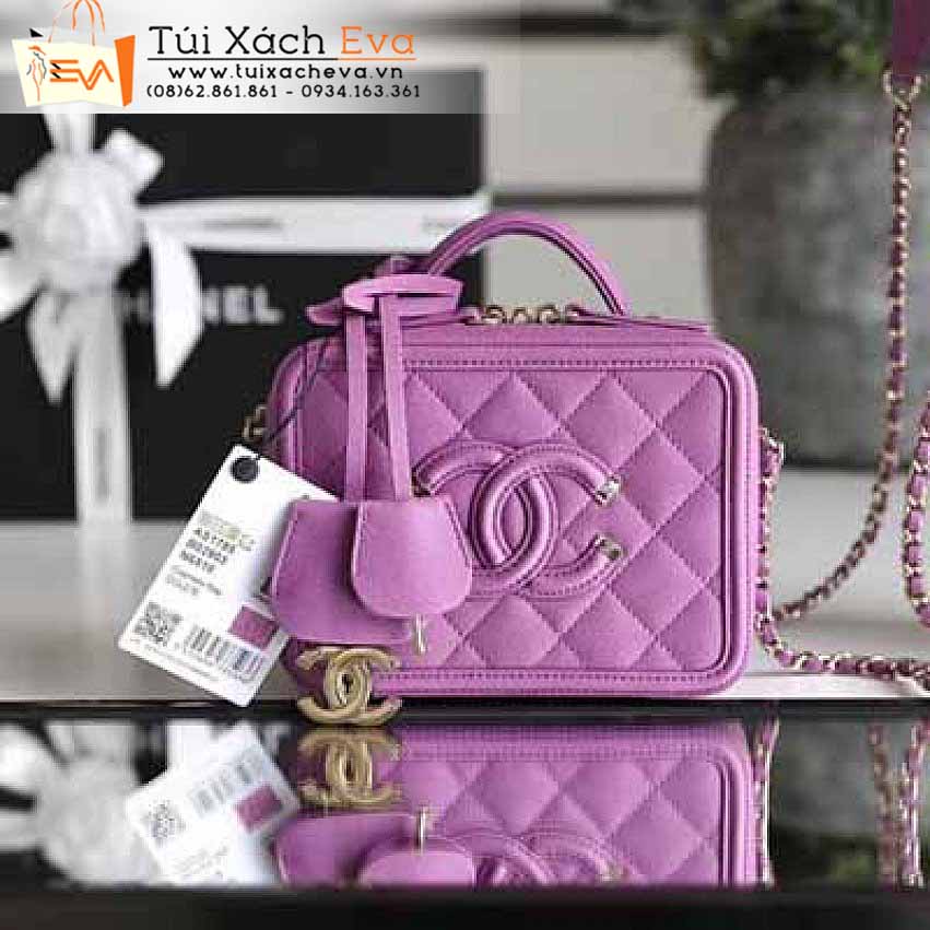 Túi Xách Chanel Vanity Bag Siêu Cấp Màu Tím Đẹp.