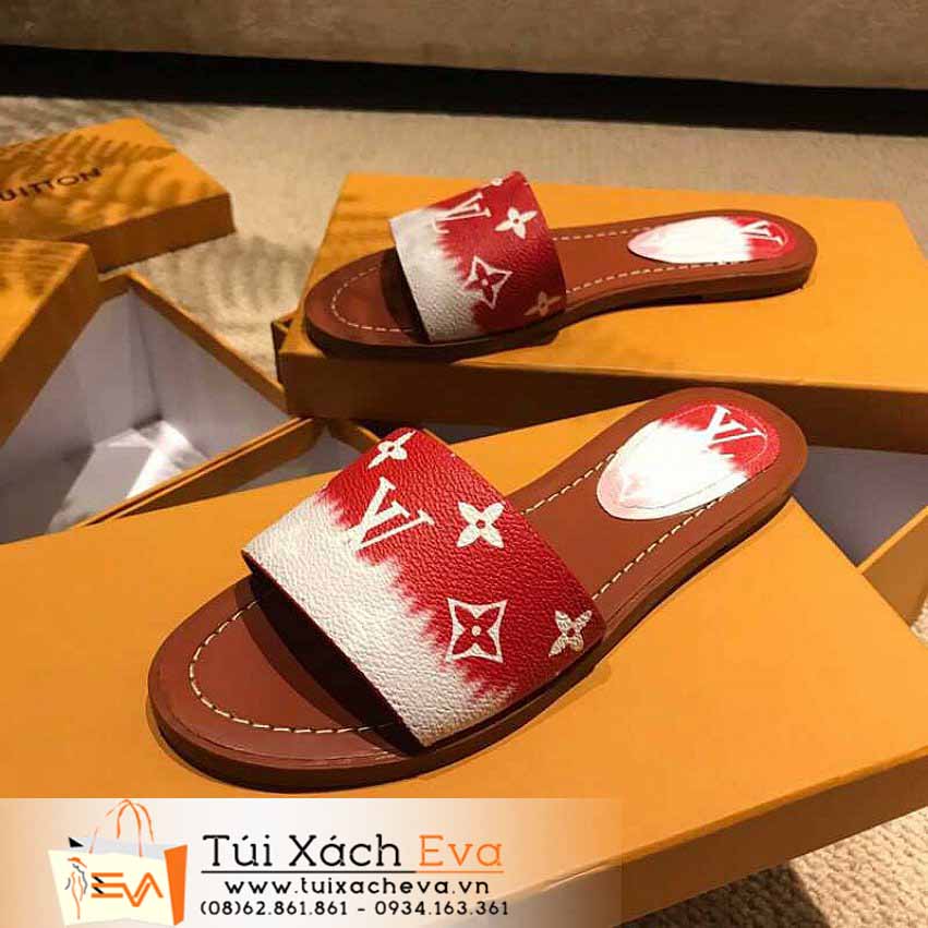 Dép LV Siêu Cấp Màu Đỏ Đẹp.