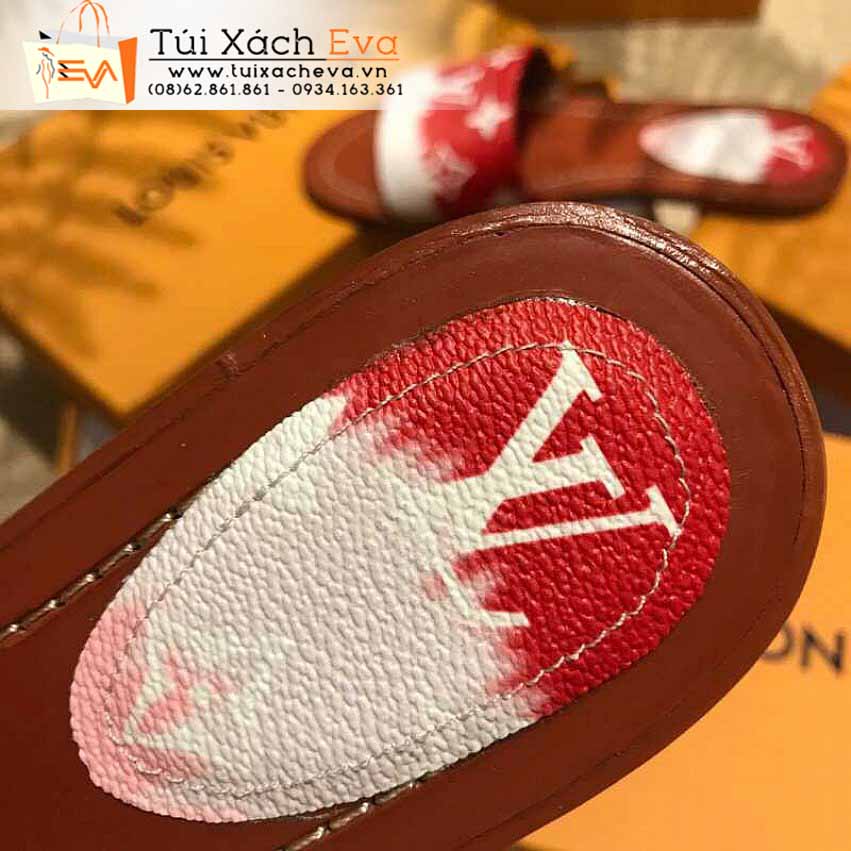 Dép LV Siêu Cấp Màu Đỏ Đẹp.