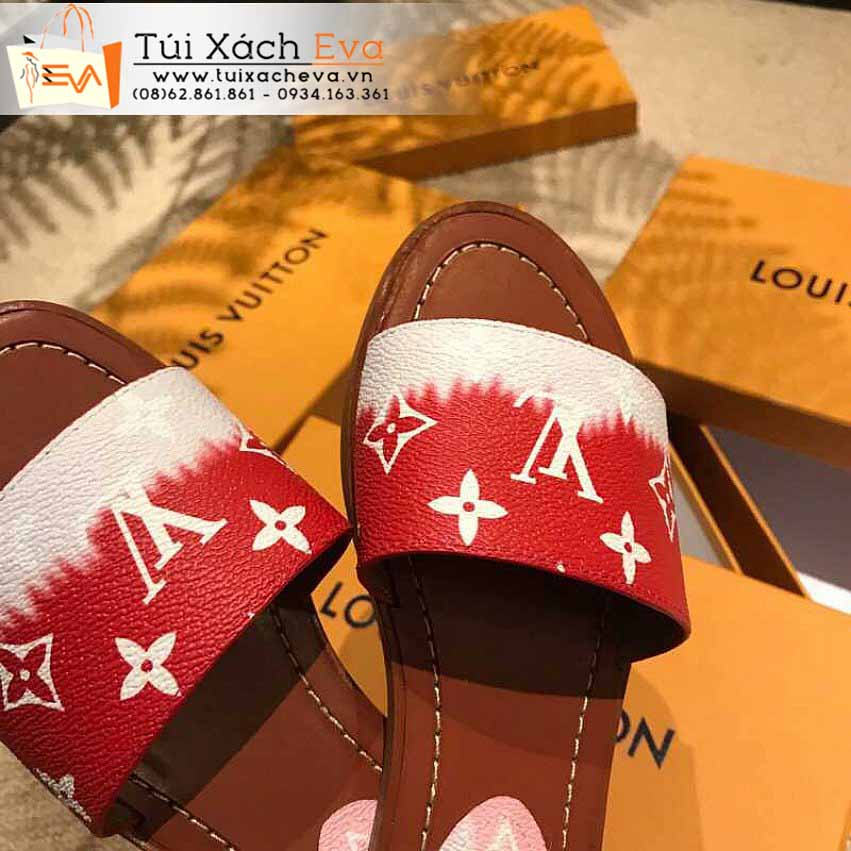Dép LV Siêu Cấp Màu Đỏ Đẹp.