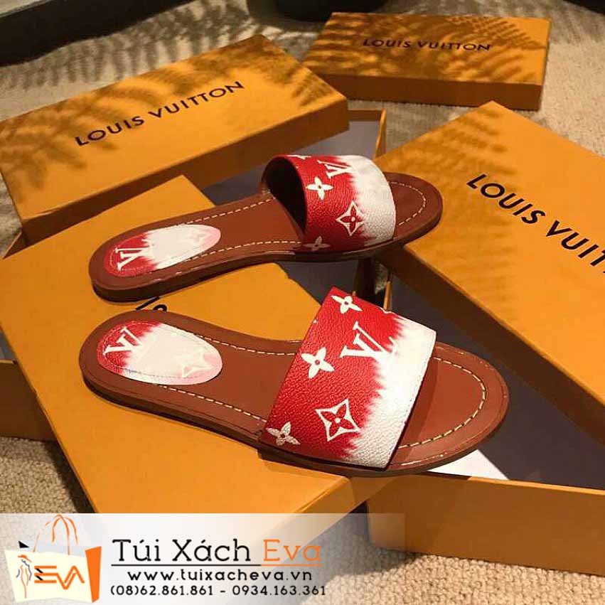 Dép LV Siêu Cấp Màu Đỏ Đẹp.