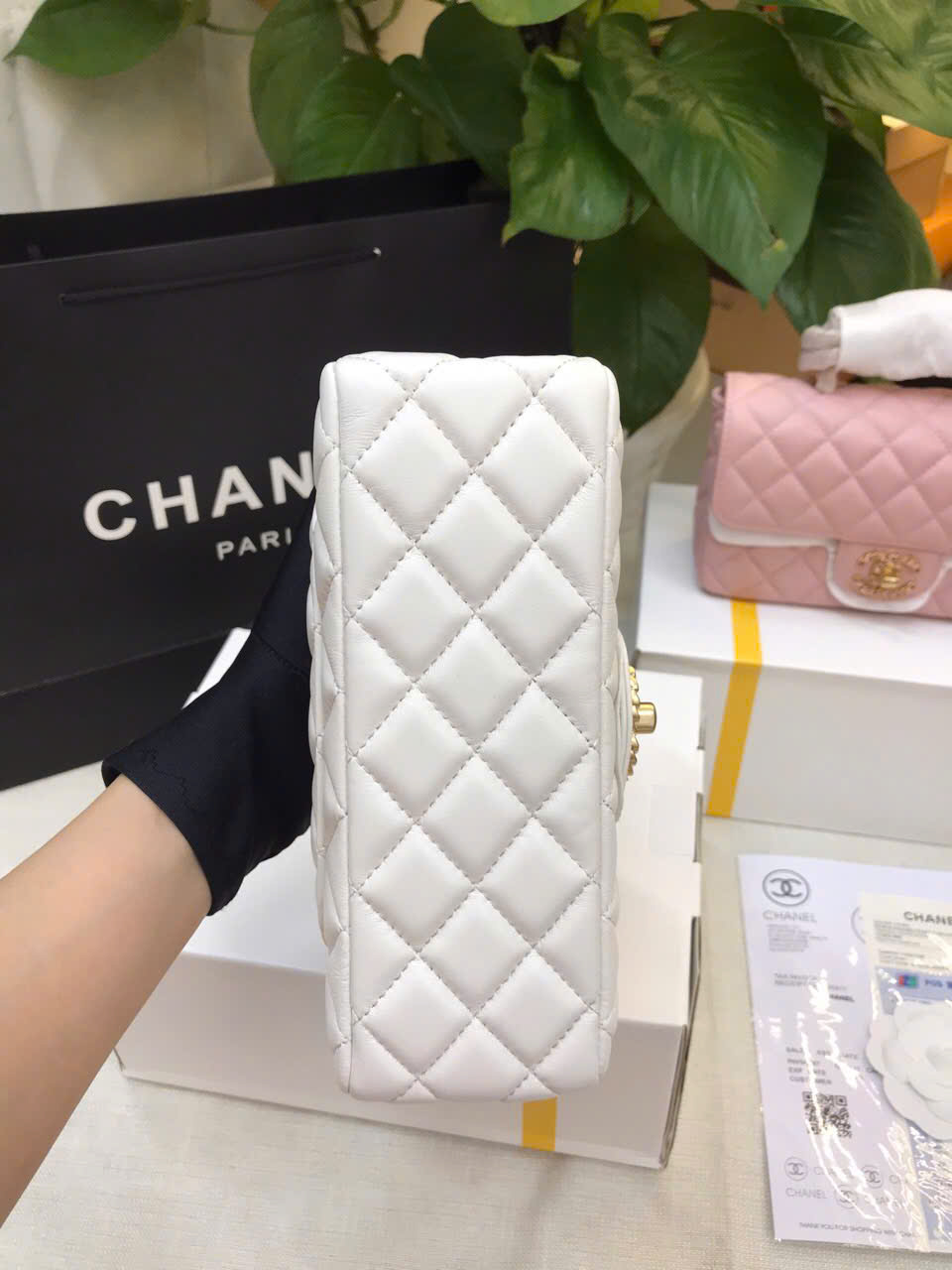 Túi Quai Xách Chanel Siêu Cấp Màu Trắng