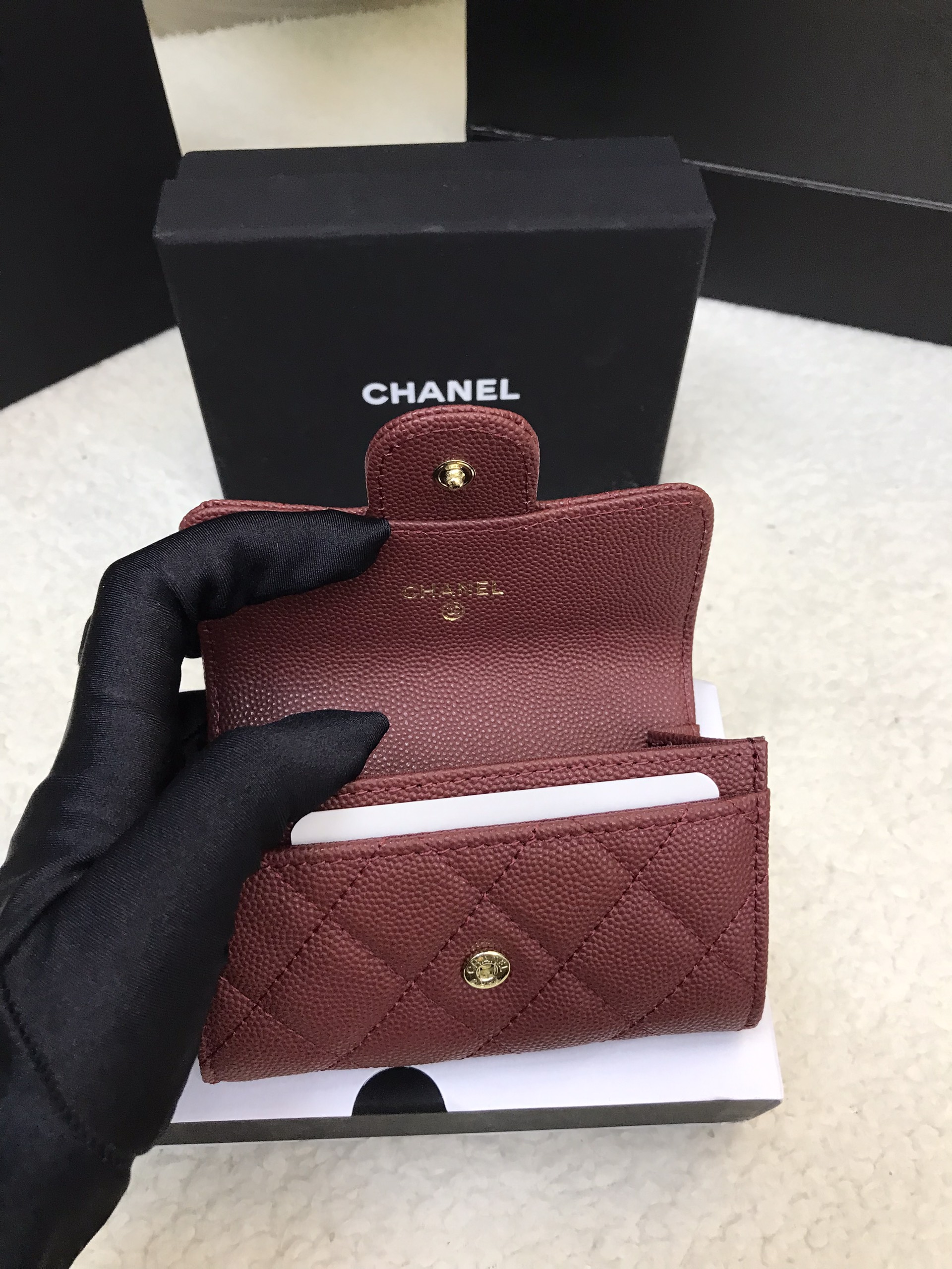 Ví Chanel Classic Card Holder Red Siêu Cấp