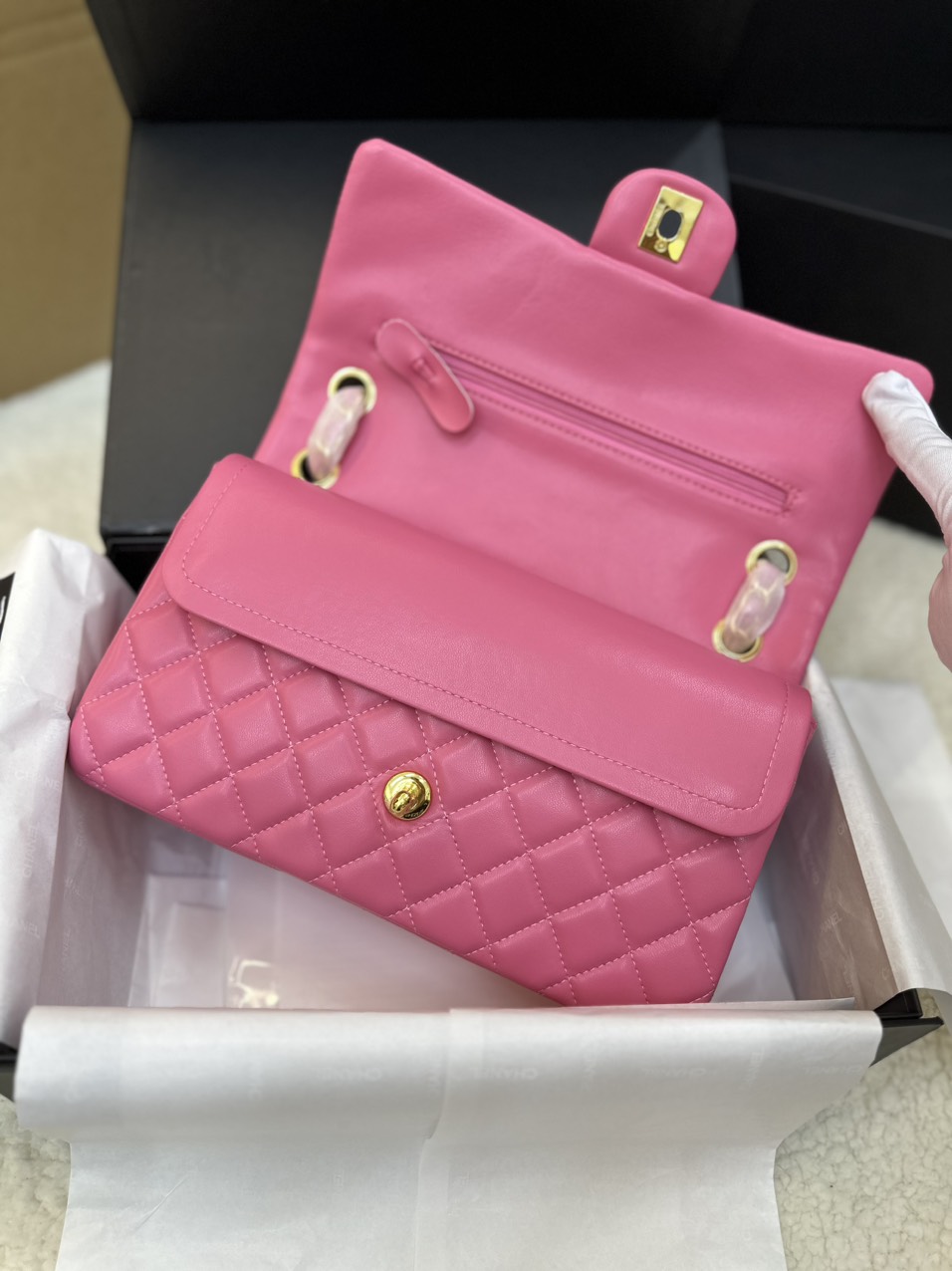 Túi Xách Chanel Classic Flap Màu Hồng Size 25cm