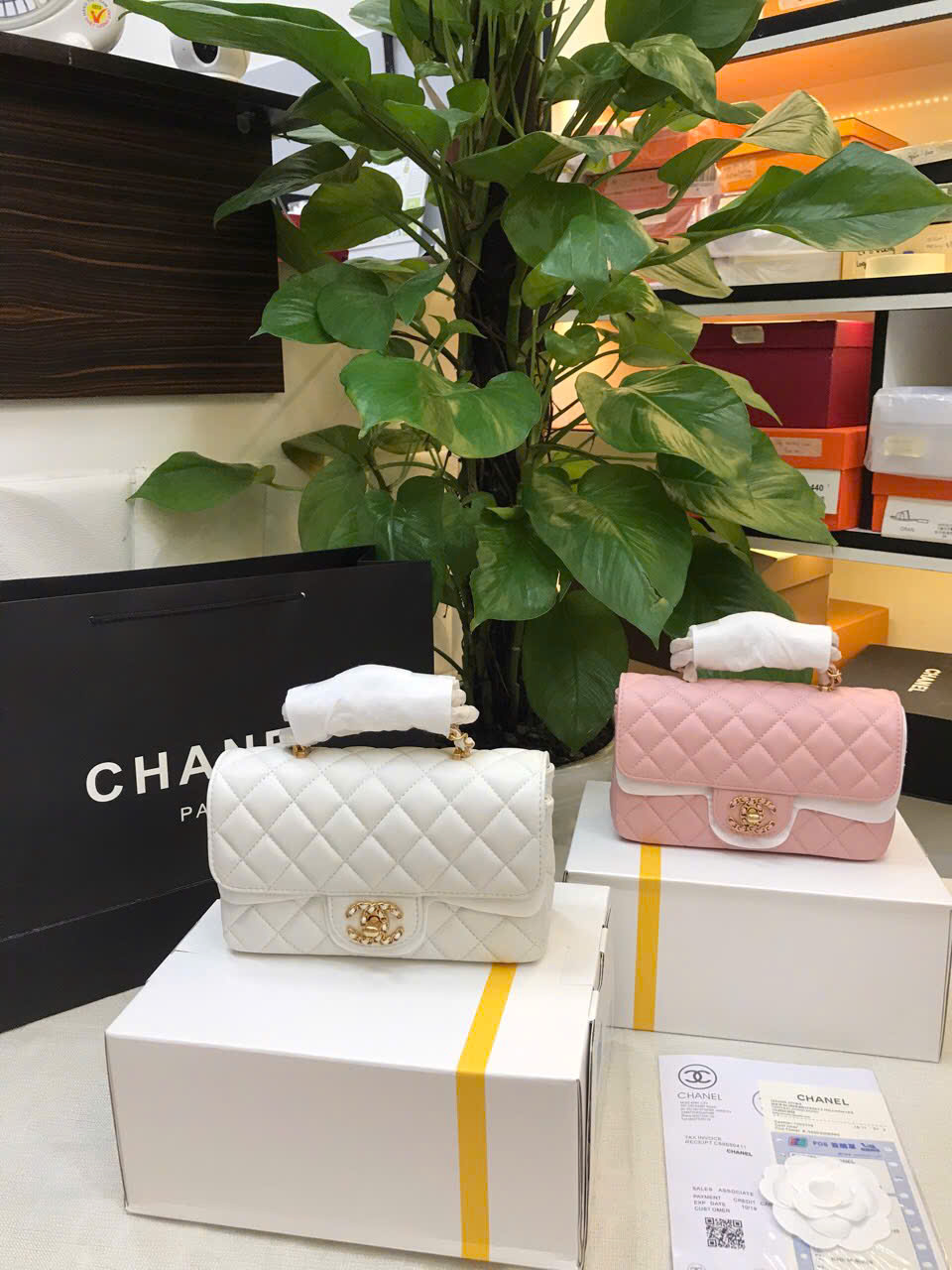 Túi Quai Xách Chanel Siêu Cấp Màu Trắng